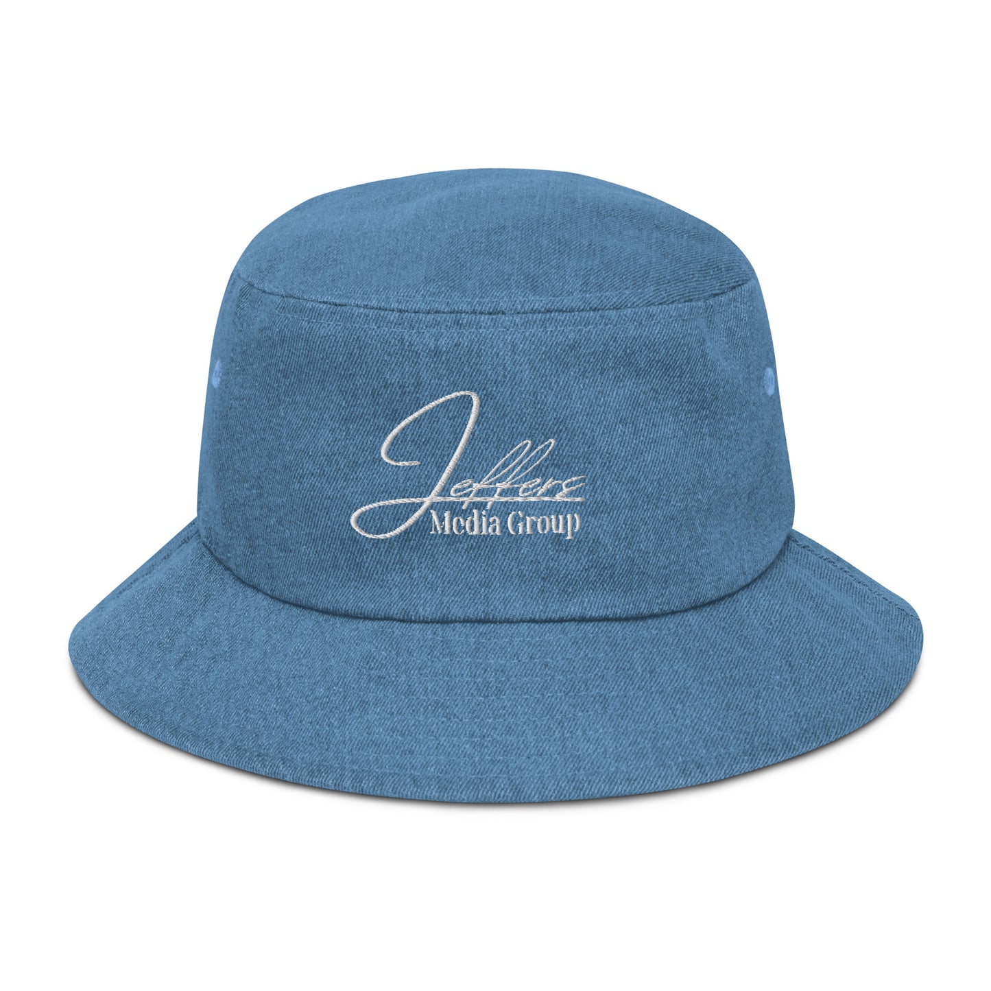 Jeffers Media Group White (Denim Bucket Hat)