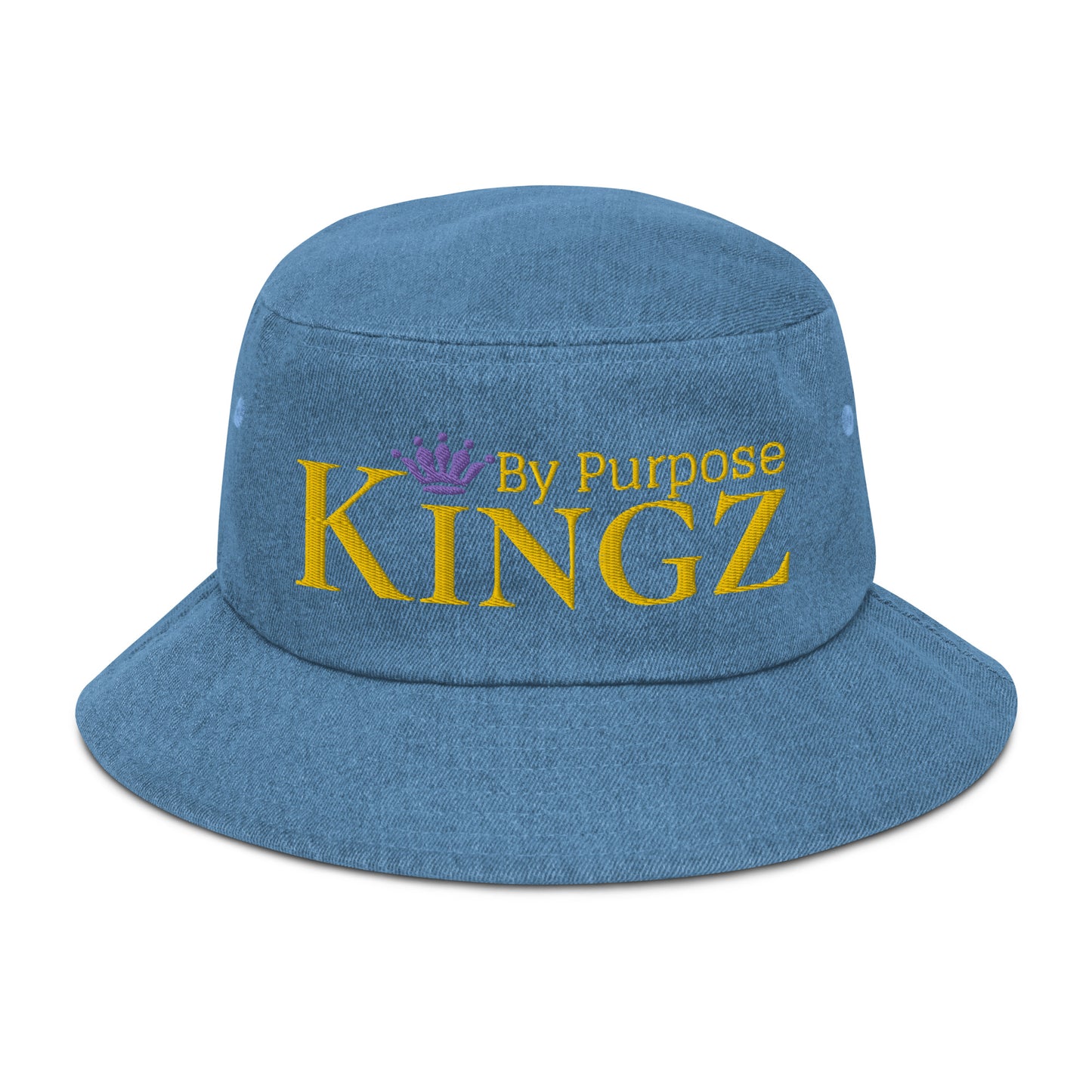 Kingz By Purpose Royal Combo (Gold/Gold/Purple) Denim Bucket Hat