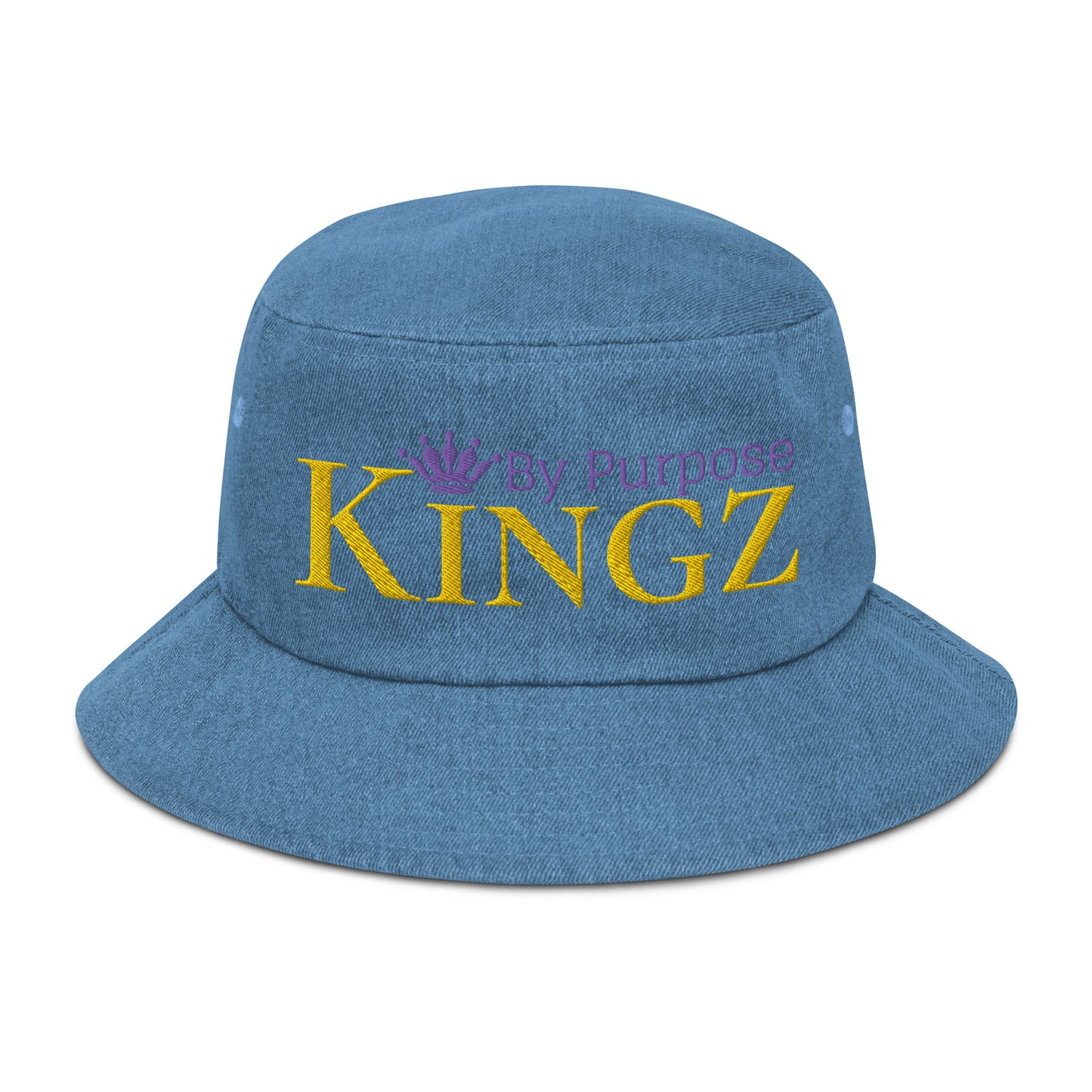 Kingz By Purpose Royal Combo (Gold/Purple/Purple) Denim Bucket Hat