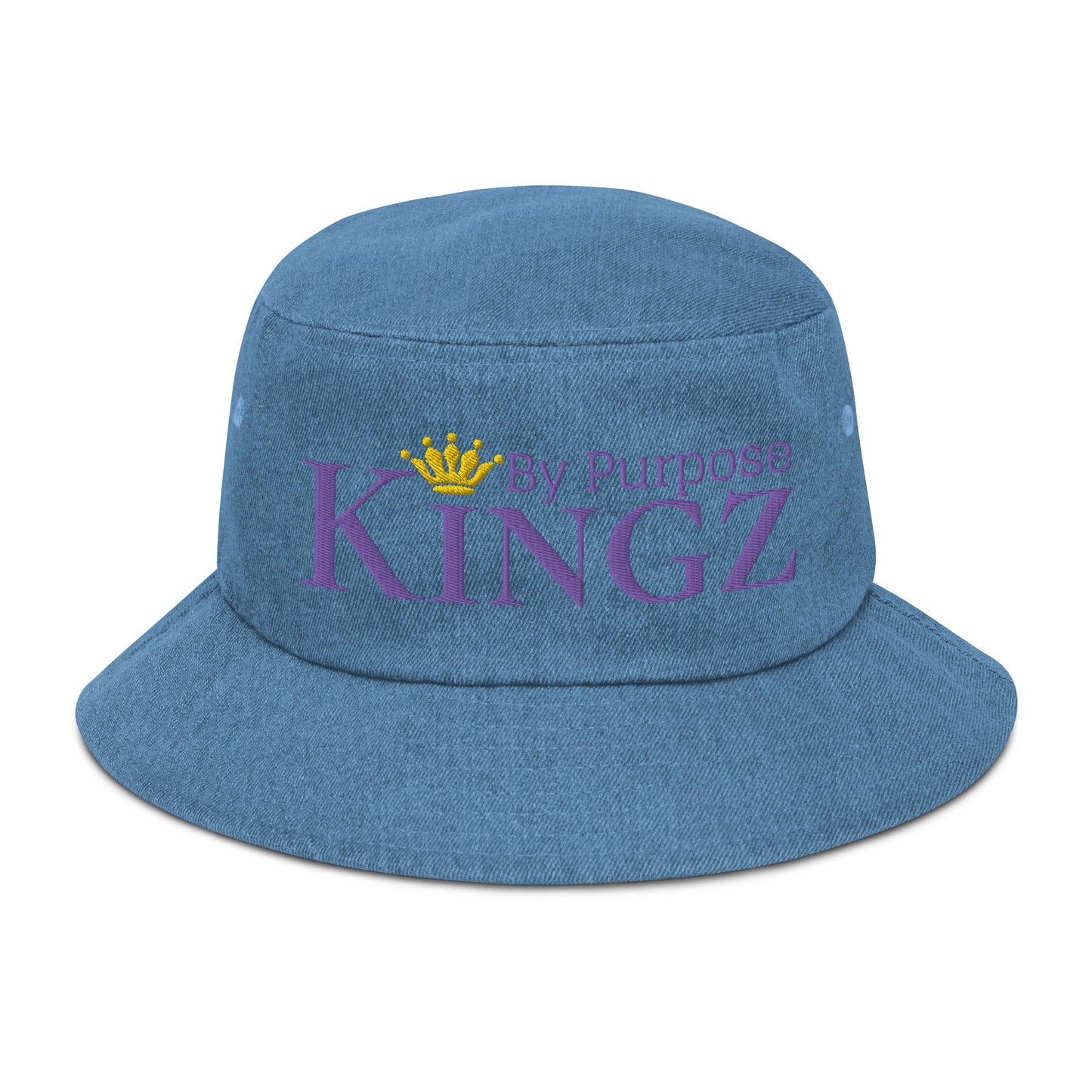 Kingz By Purpose Royal Combo (Purple/Purple/Gold) Denim Bucket Hat