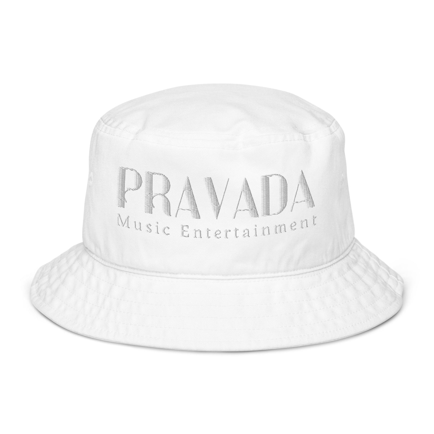 Pravada Music Entertainment White (Organic Bucket Hat)