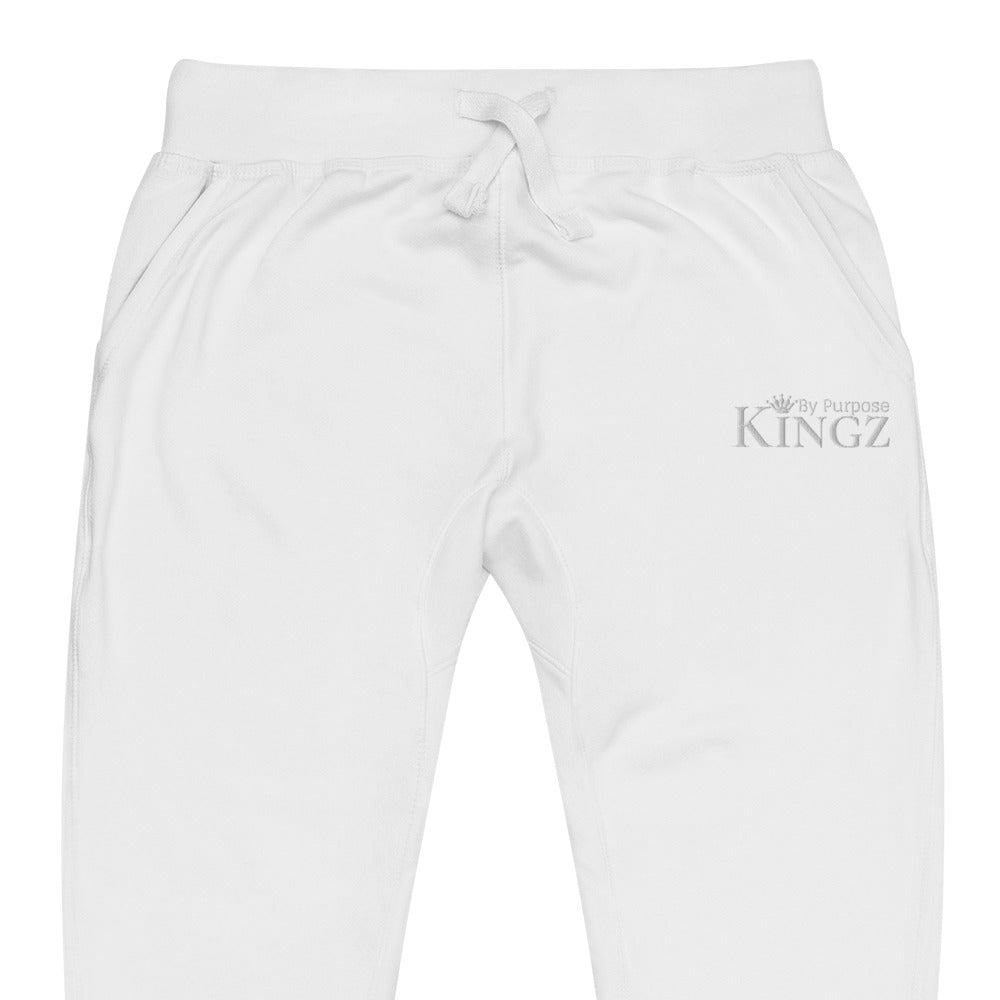 Kingz By Purpose White Fleece Sweatpants