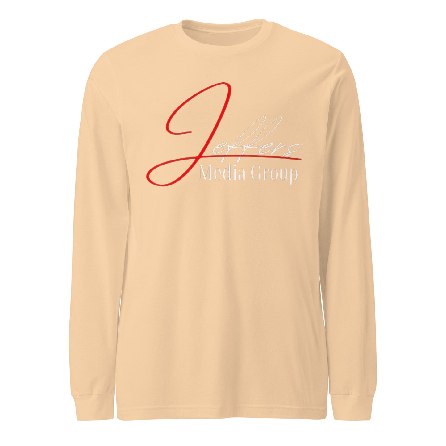Jeffers Media Group Red J/White Long Sleeve Tee
