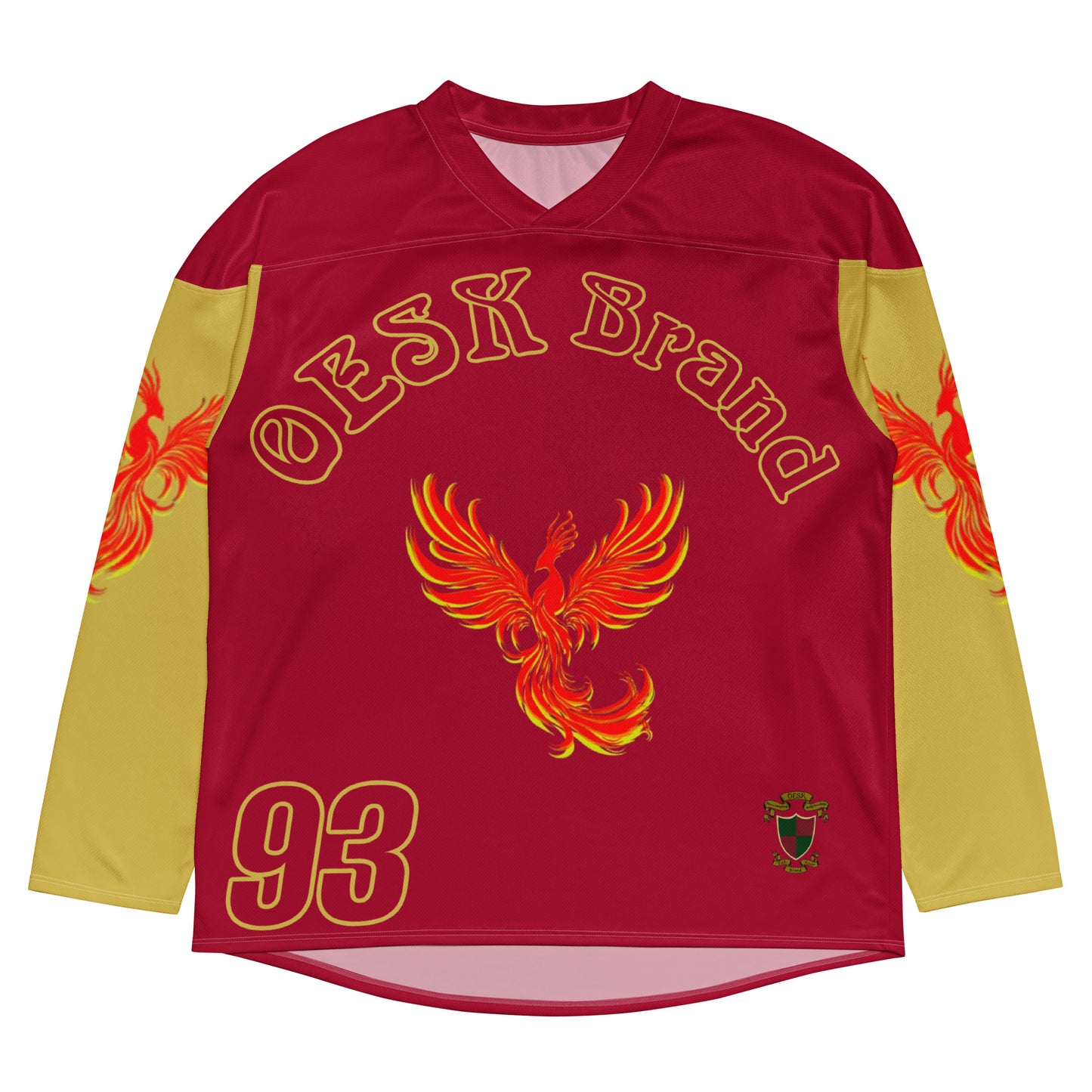 Camiseta de hockey OESK Brand Home Color Rush/“Midas Touch”