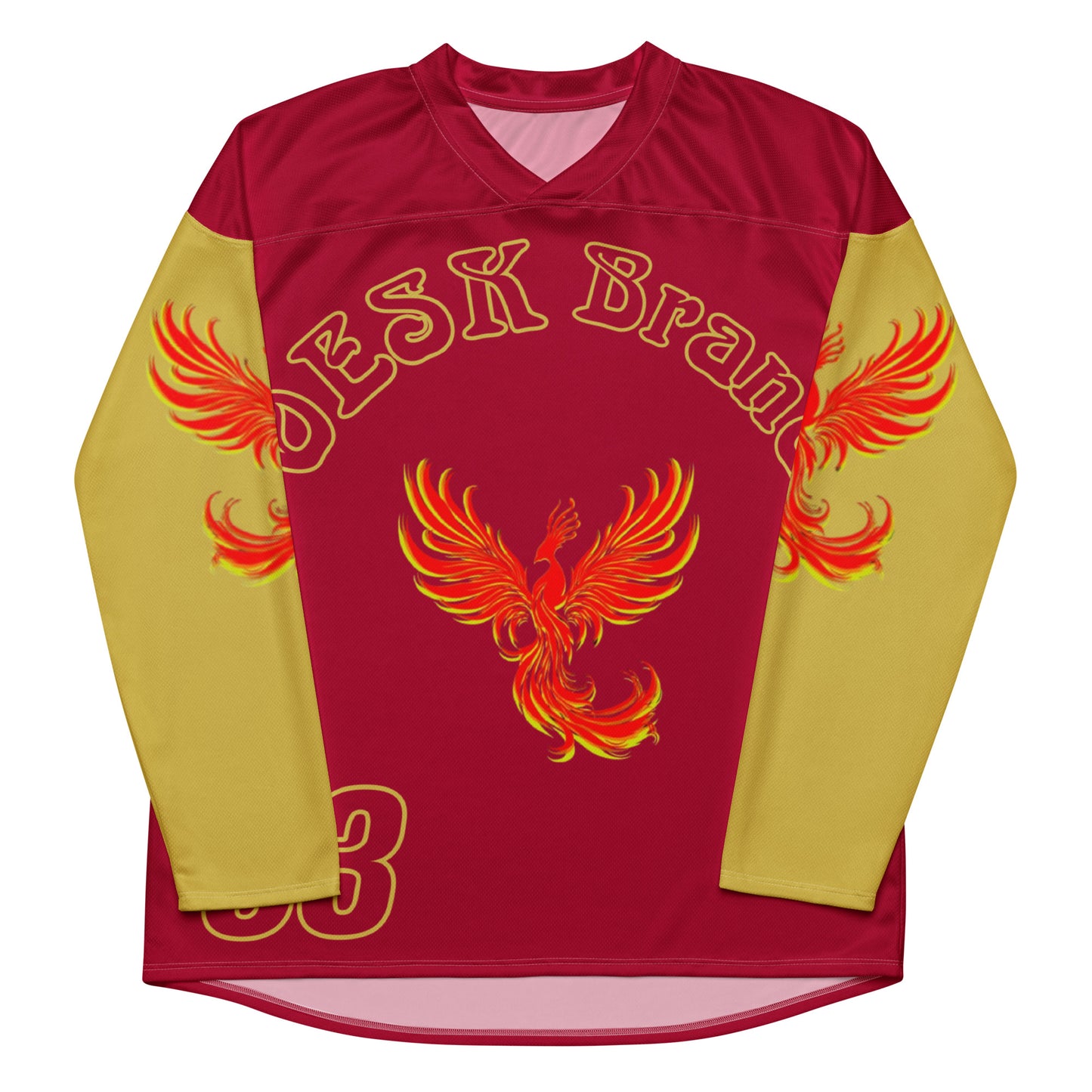 Camiseta de hockey OESK Brand Home Color Rush/“Midas Touch”
