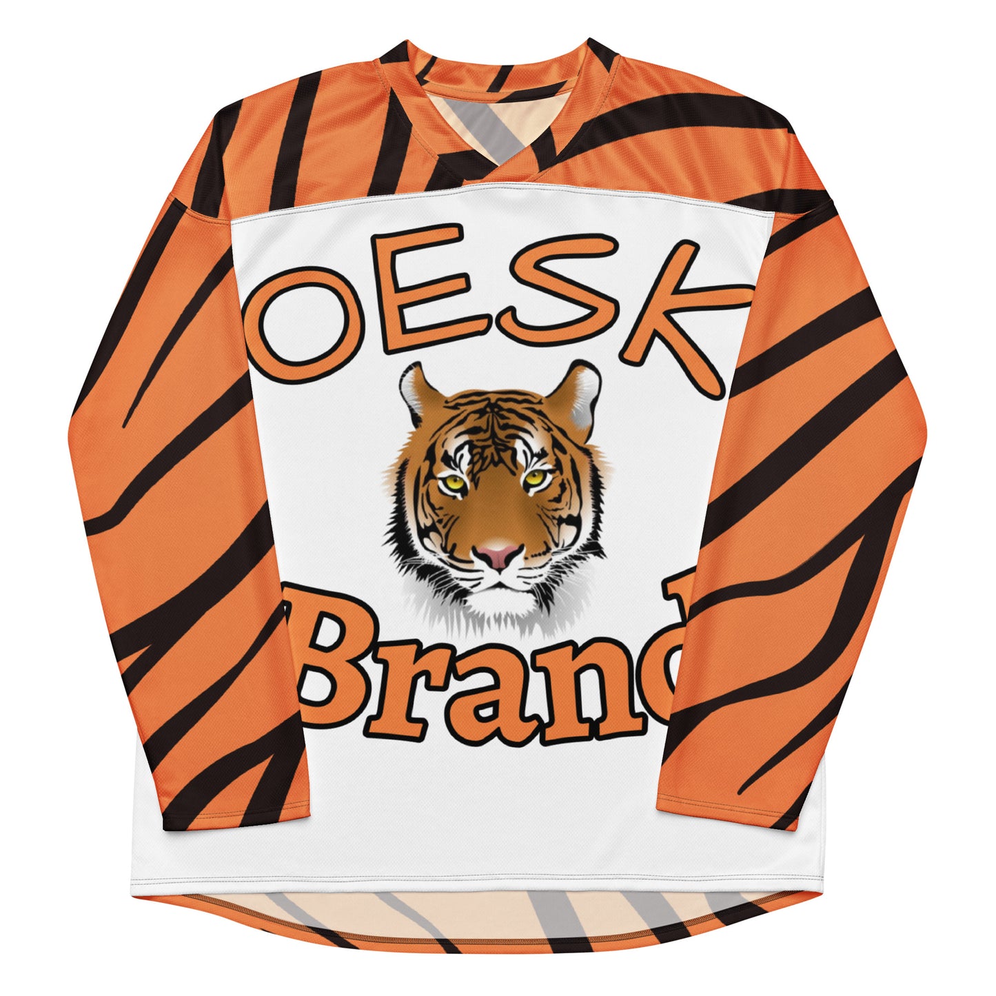 OESK Brand Tiger Style Hockey Jersey