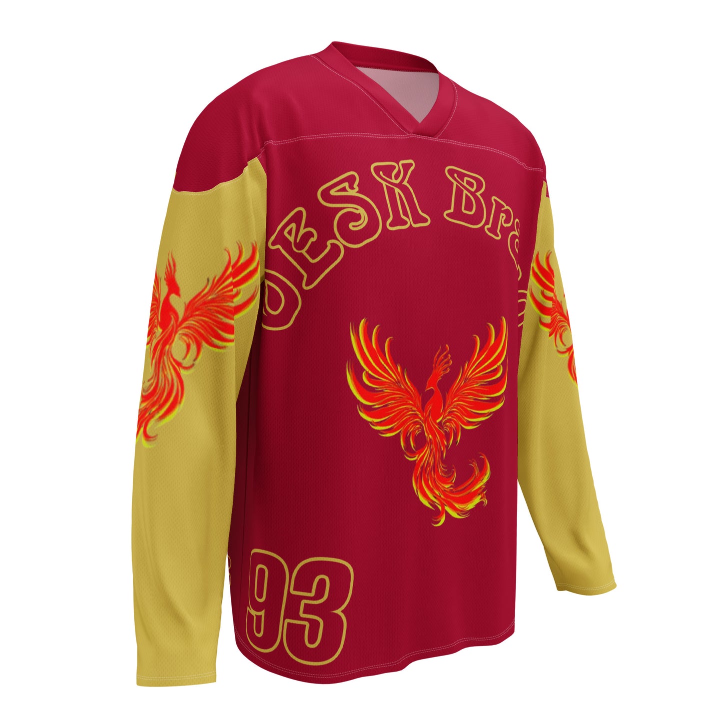 Camiseta de hockey OESK Brand Home Color Rush/“Midas Touch”