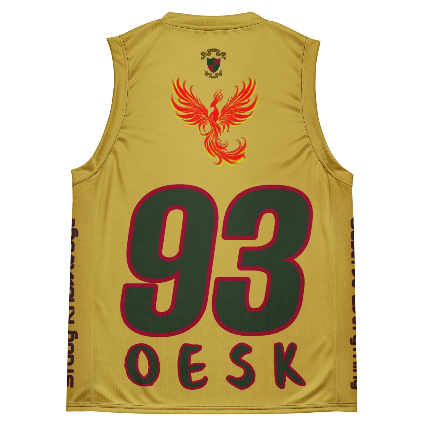 OESK Brand Gold Rush Inverse Basketball Jersey