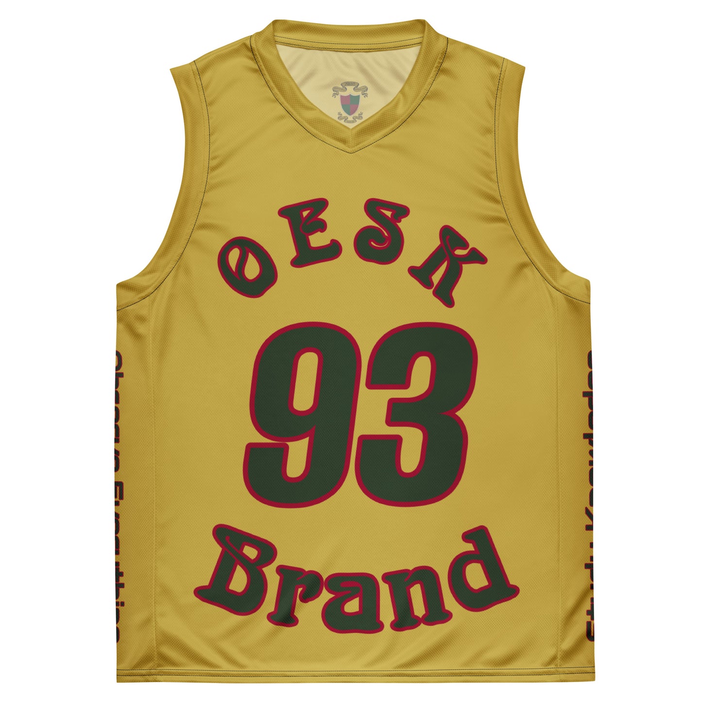 OESK Brand Gold Rush Inverse Basketball Jersey