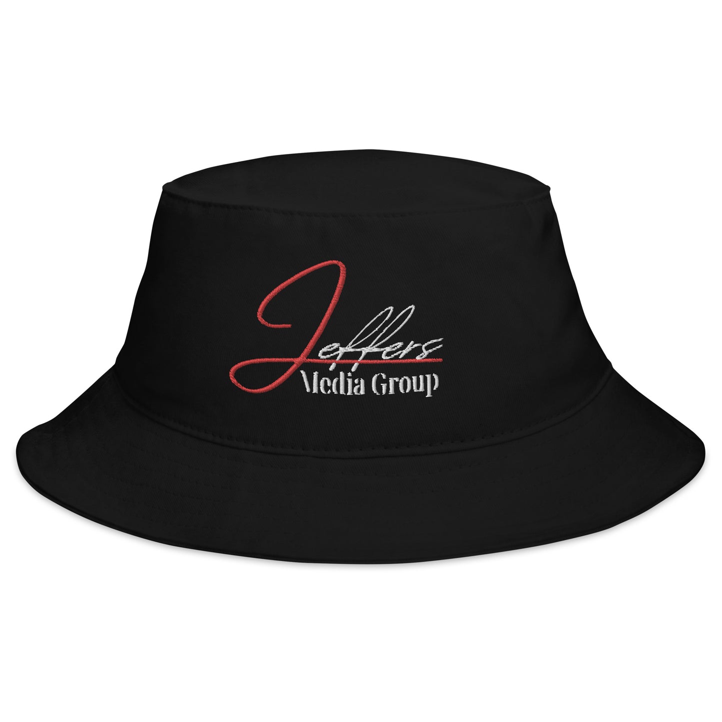 Jeffers Media Group Red J/White (Bucket Hat)