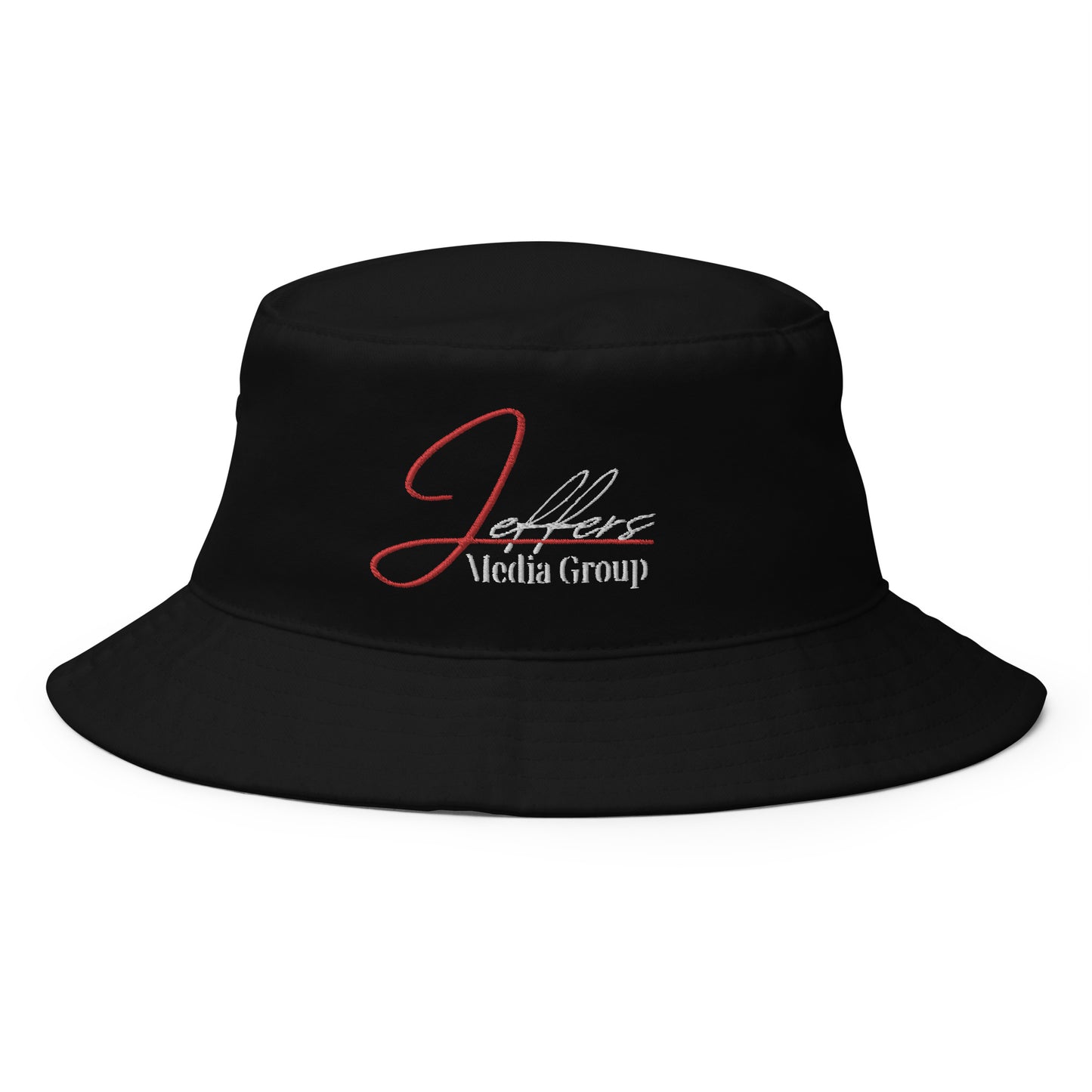 Jeffers Media Group Red J/White (Bucket Hat)