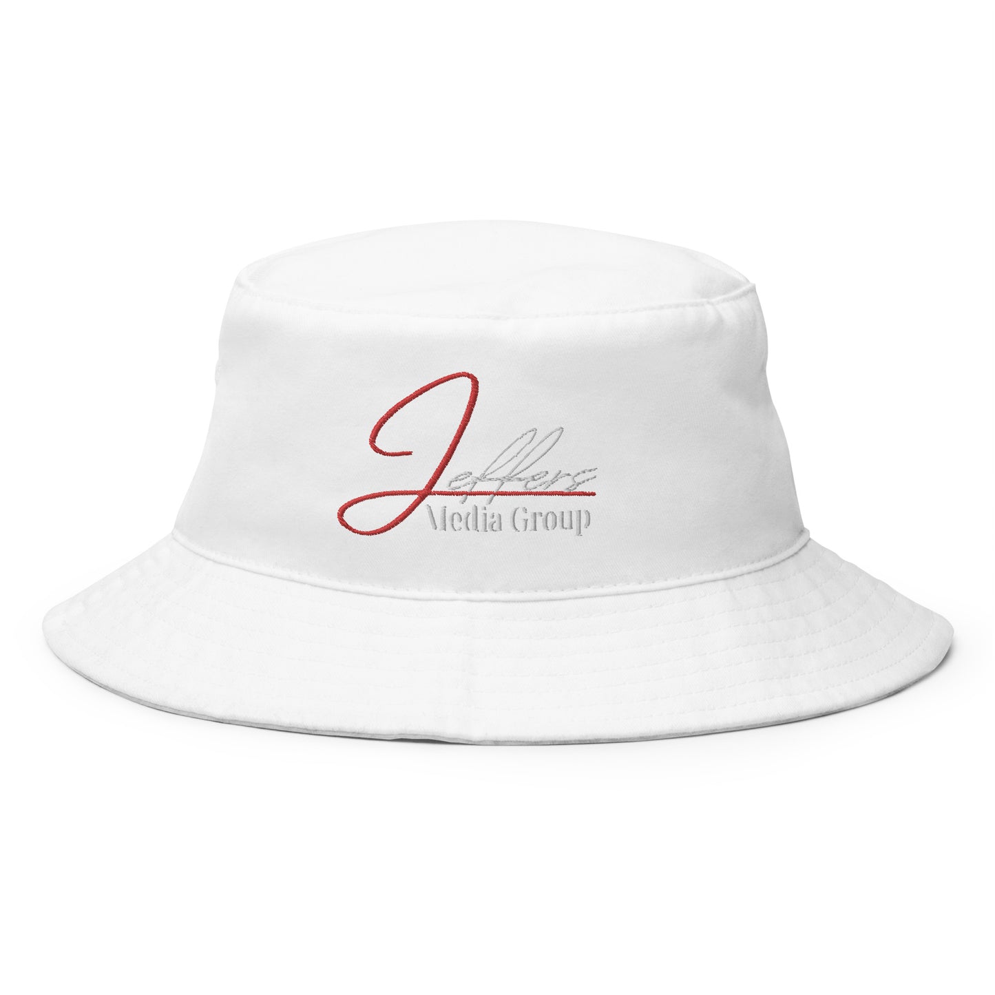 Jeffers Media Group Red J/White (Bucket Hat)