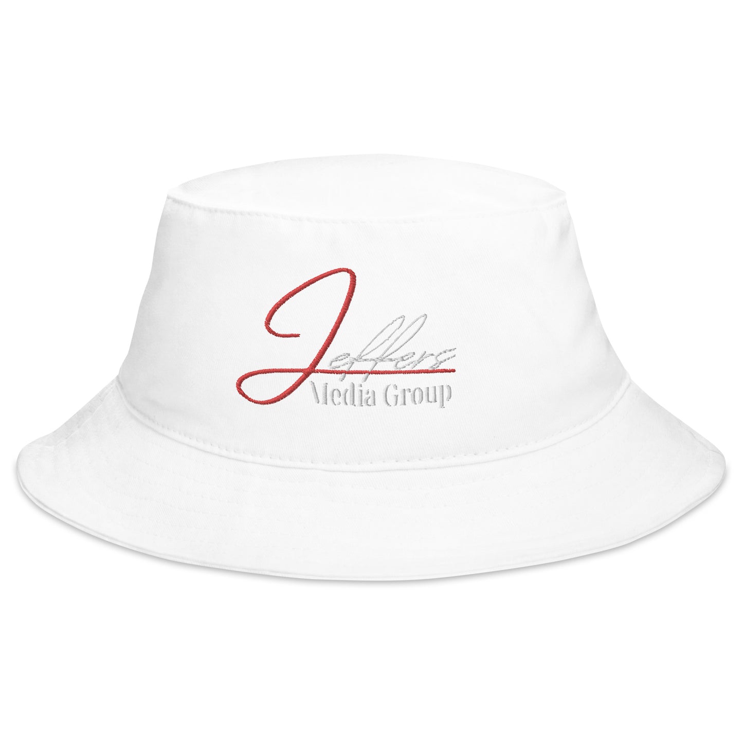 Jeffers Media Group Red J/White (Bucket Hat)