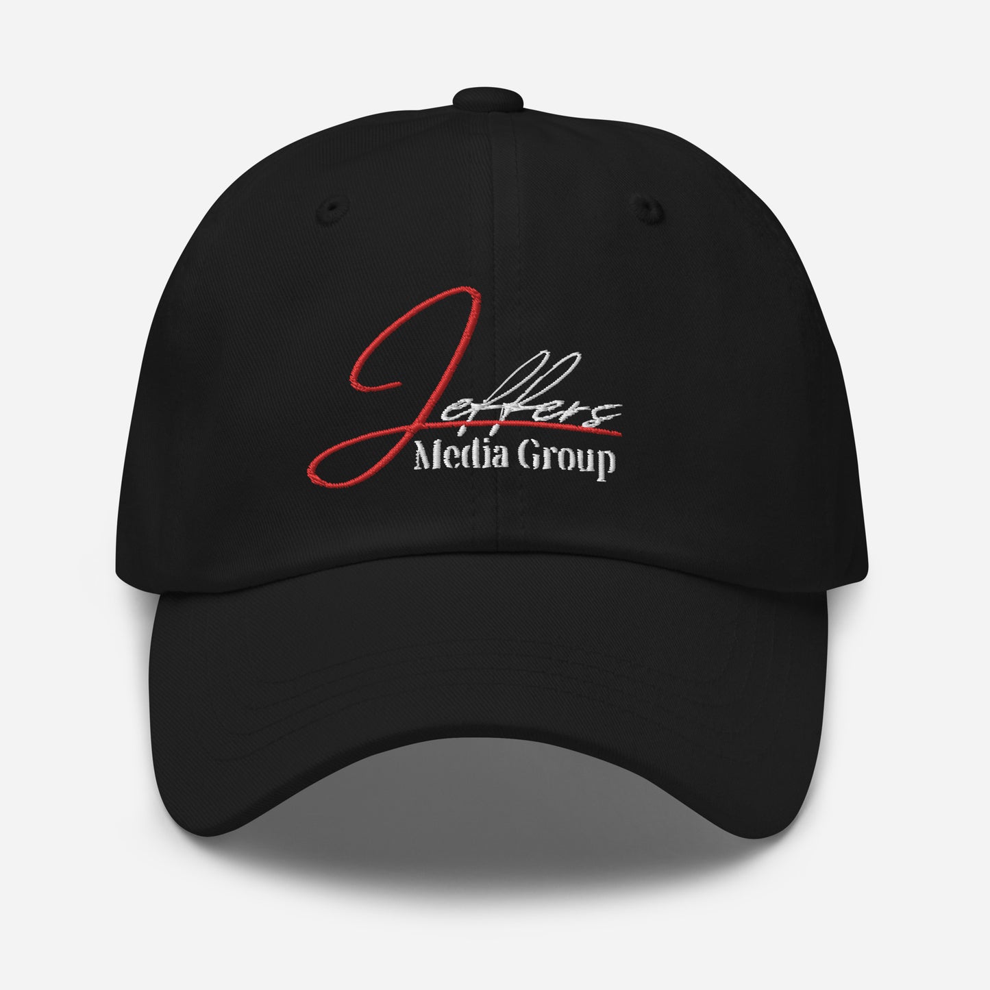 Jeffers Media Group – Dad-Mütze in Rot/Weiß