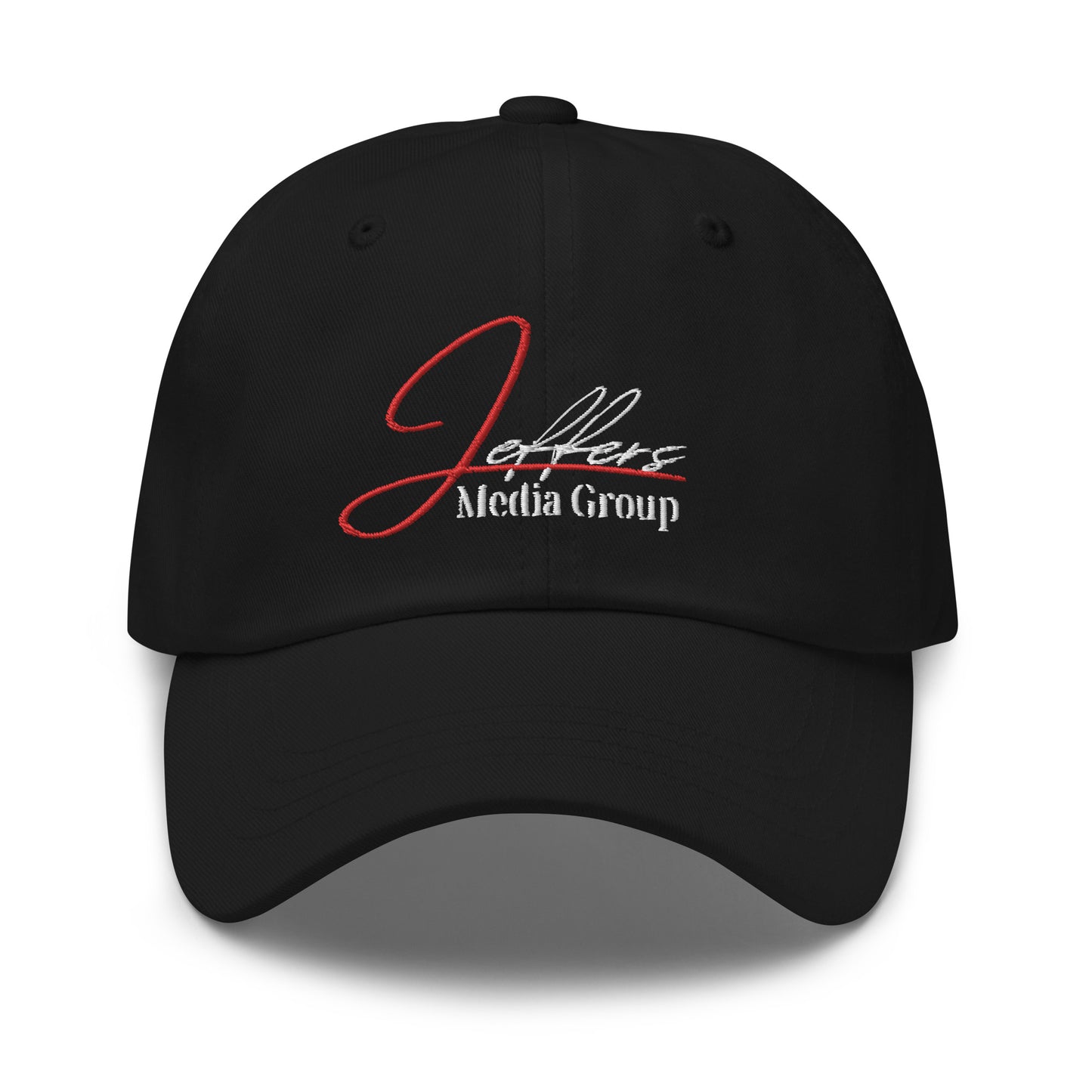 Jeffers Media Group – Dad-Mütze in Rot/Weiß