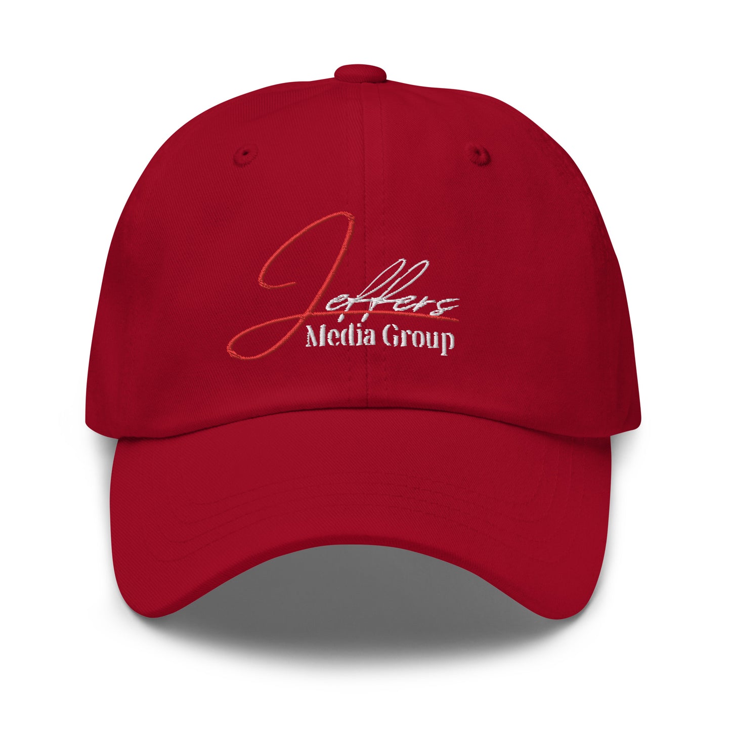 Jeffers Media Group – Dad-Mütze in Rot/Weiß