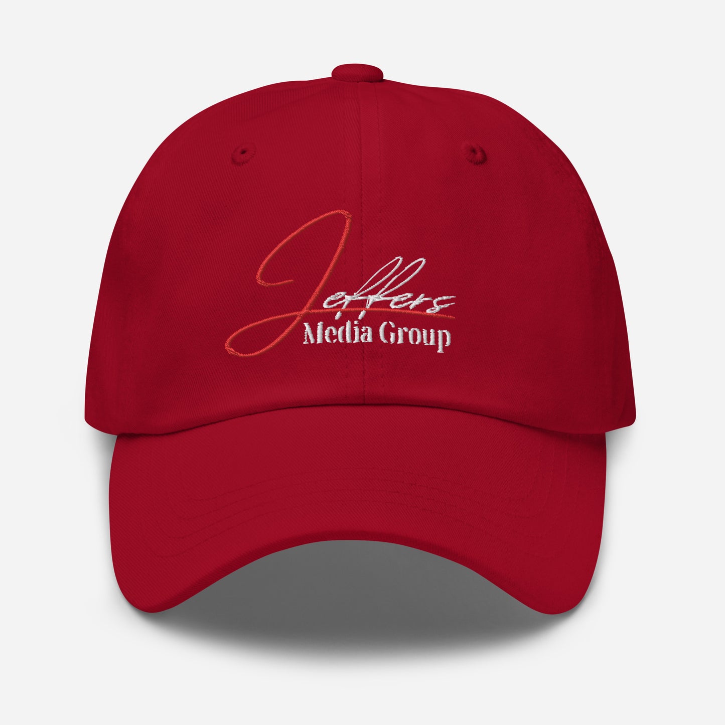 Jeffers Media Group – Dad-Mütze in Rot/Weiß