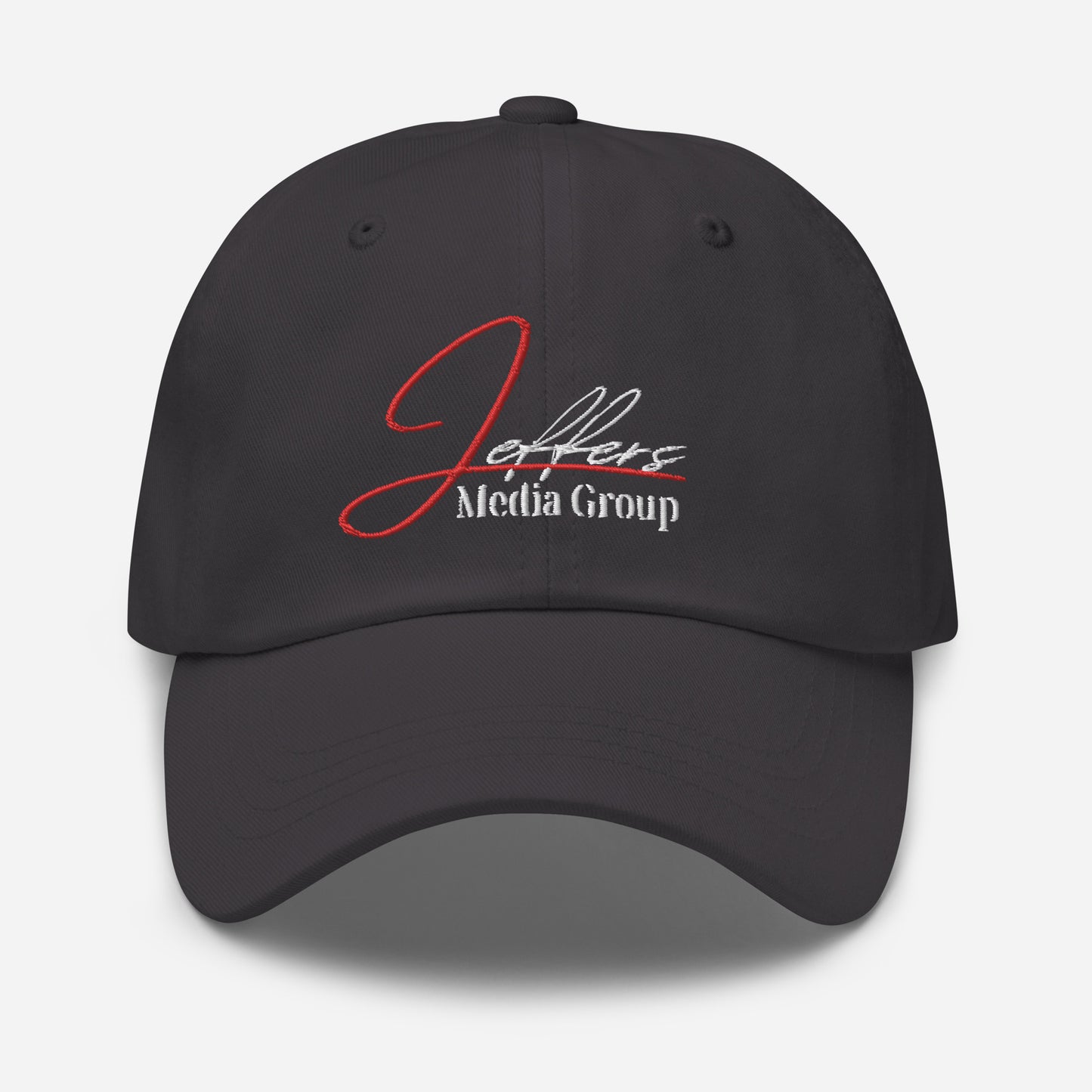 Jeffers Media Group – Dad-Mütze in Rot/Weiß
