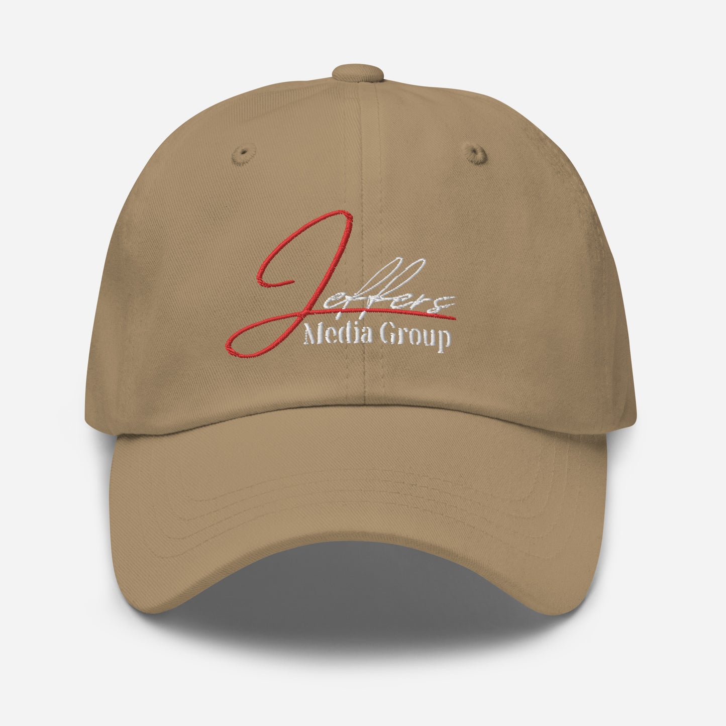Jeffers Media Group – Dad-Mütze in Rot/Weiß
