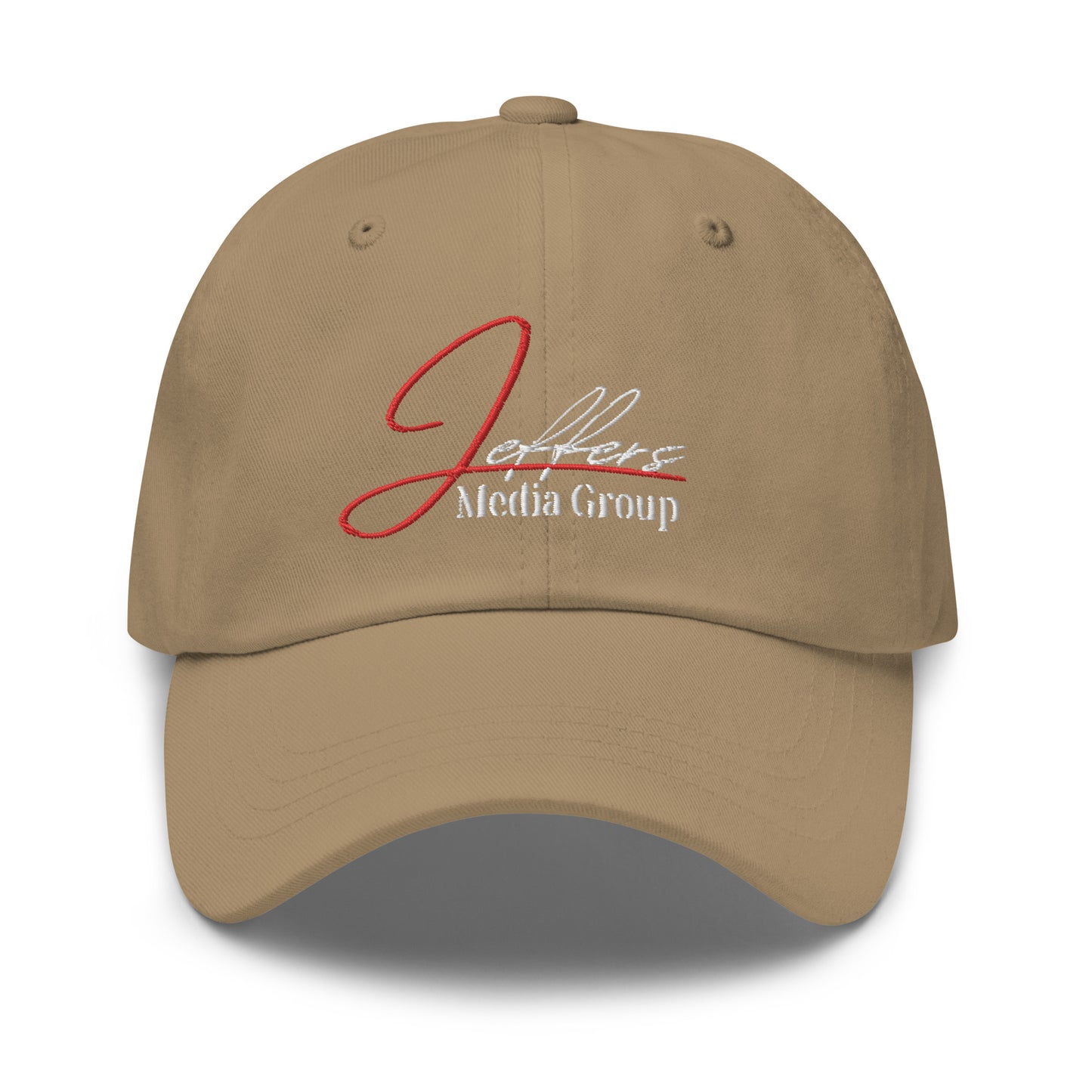 Jeffers Media Group – Dad-Mütze in Rot/Weiß