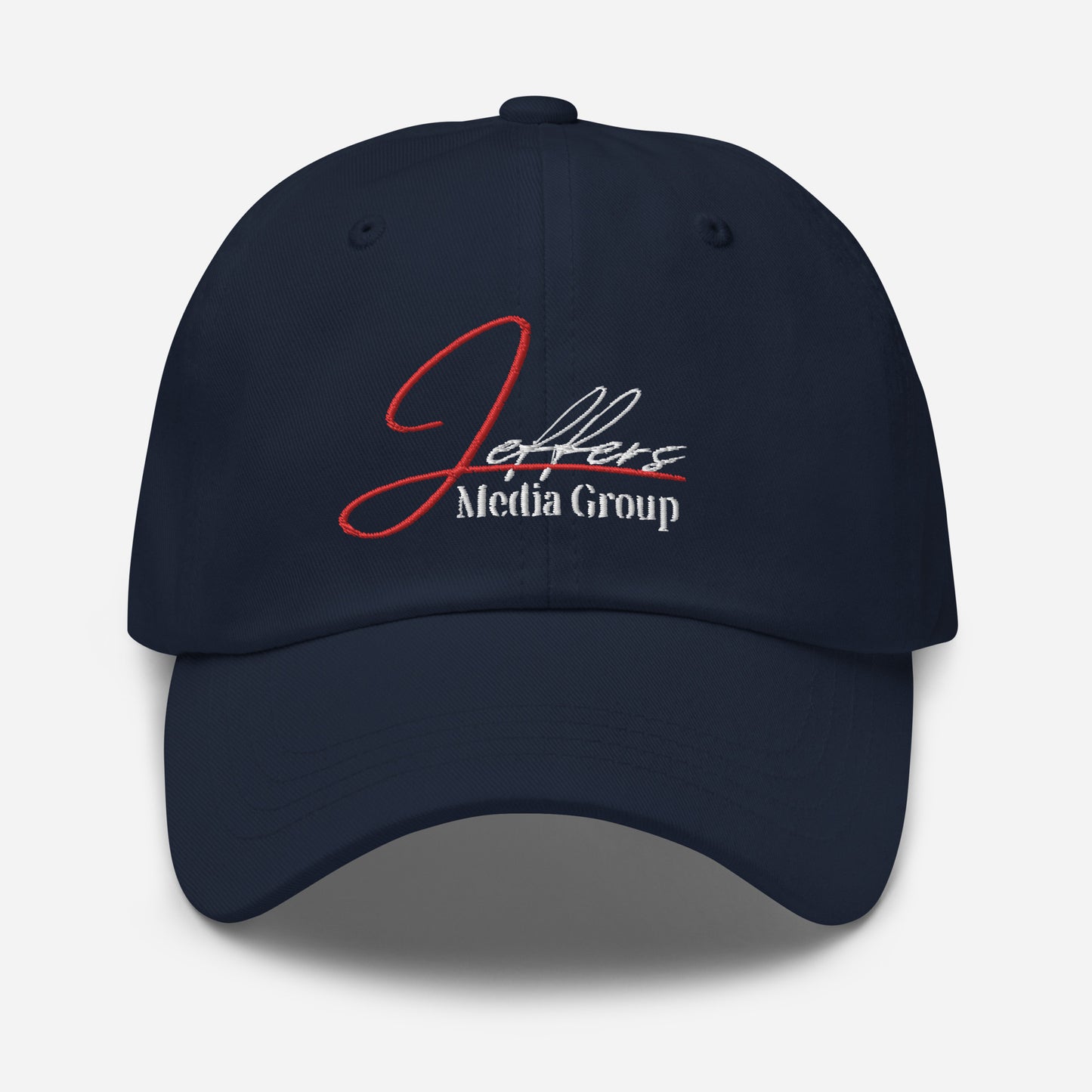 Jeffers Media Group – Dad-Mütze in Rot/Weiß