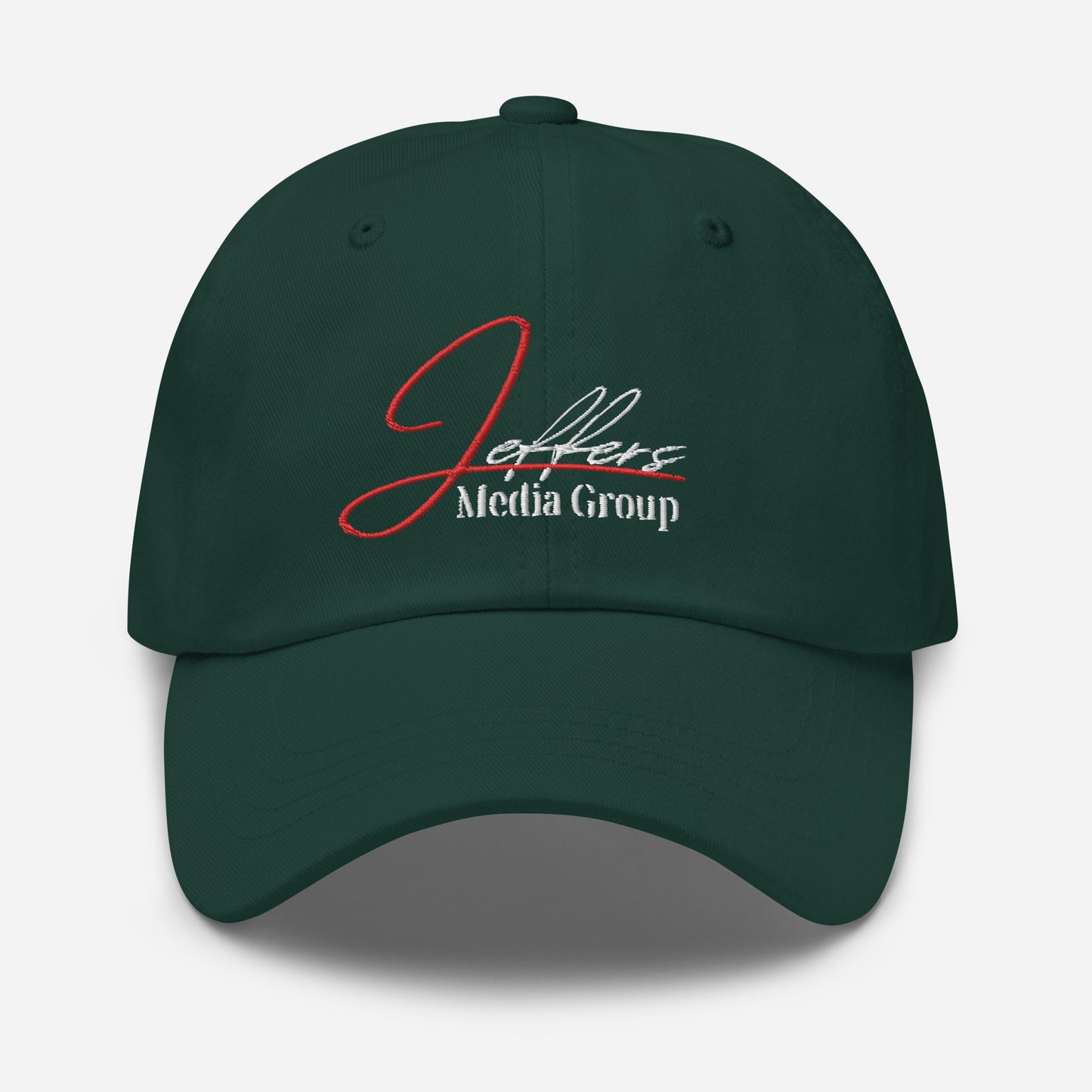 Jeffers Media Group – Dad-Mütze in Rot/Weiß