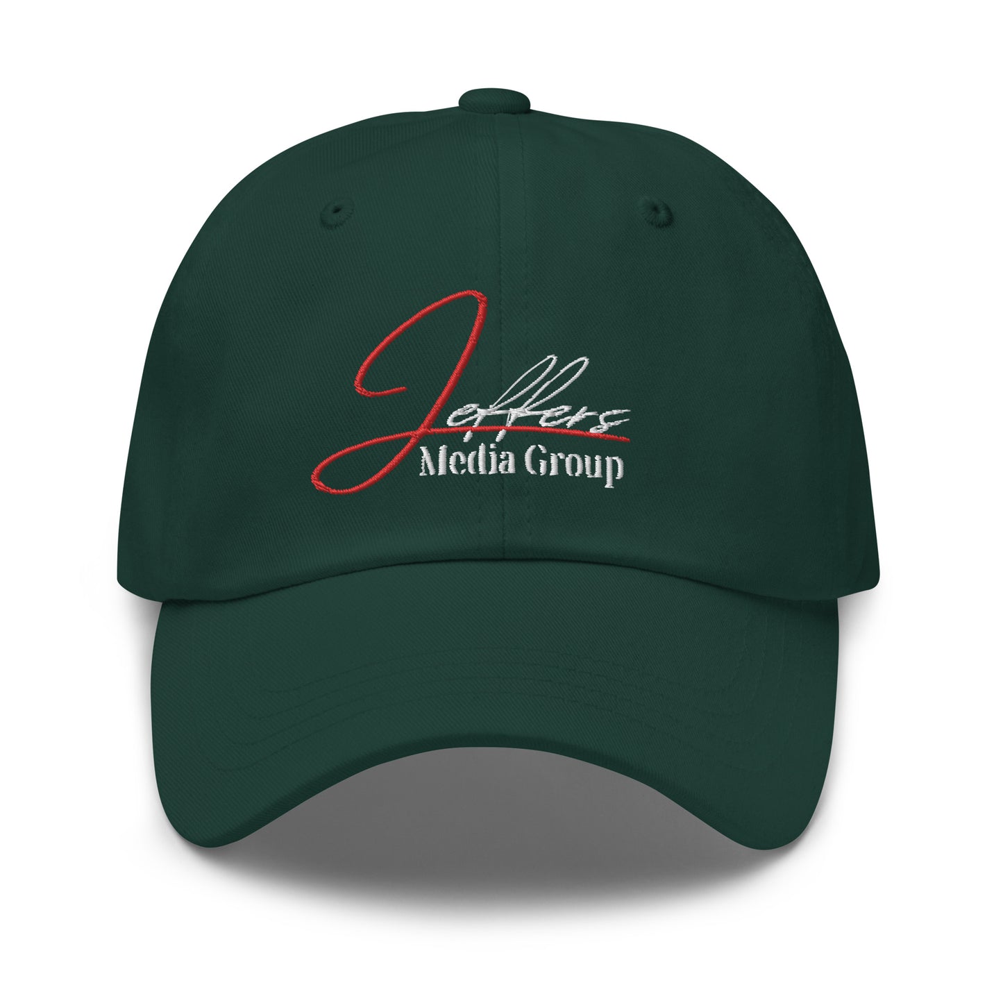 Jeffers Media Group – Dad-Mütze in Rot/Weiß