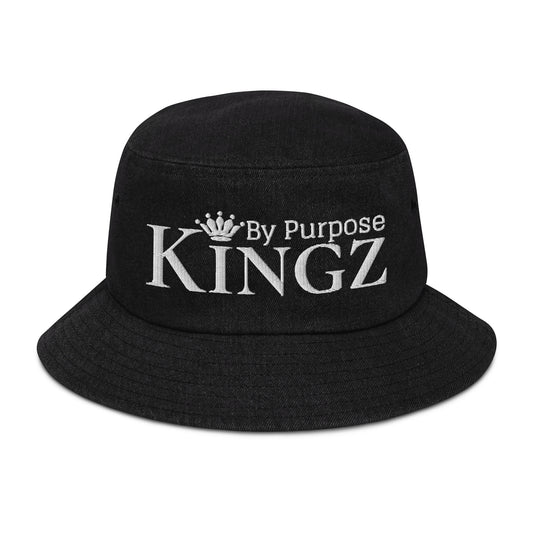 Kingz By Purpose White Denim Bucket Hat