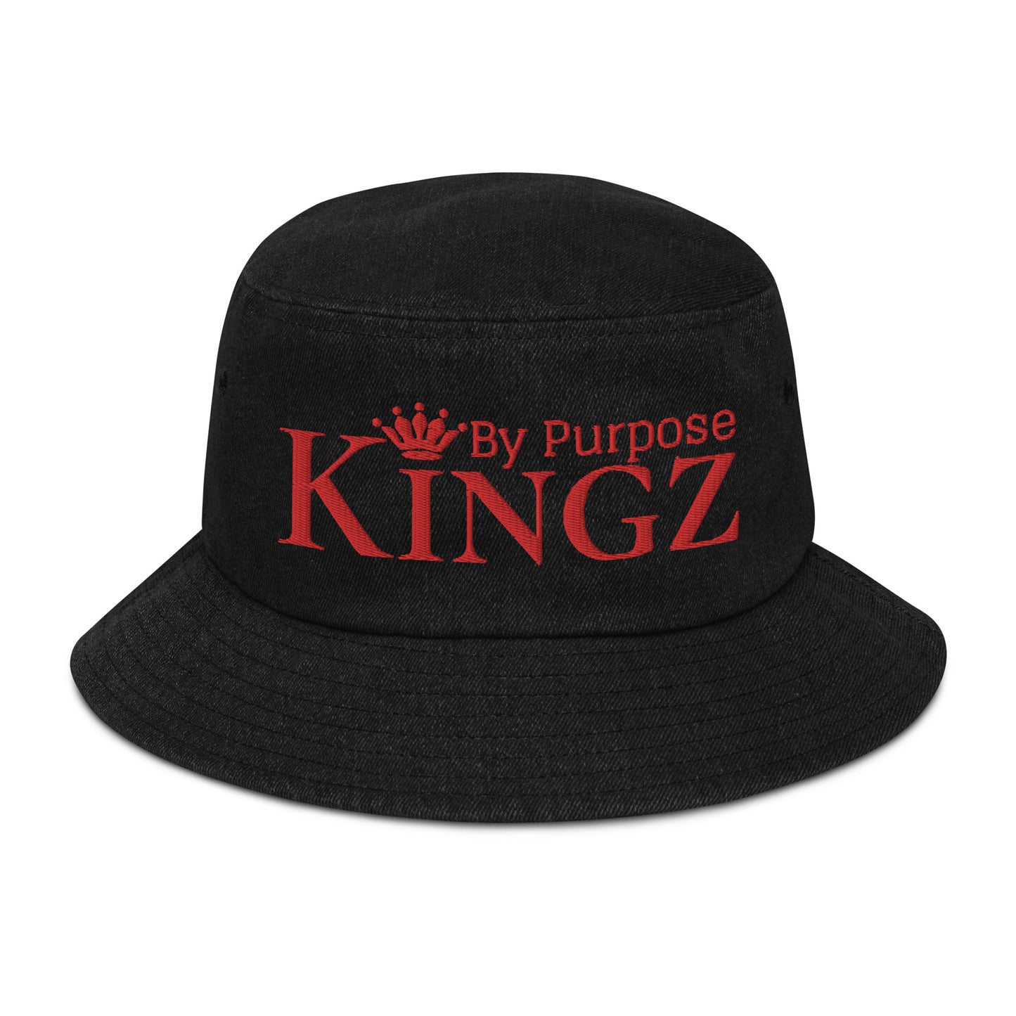 Kingz By Purpose Wolfpack/Red Denim Bucket Hat