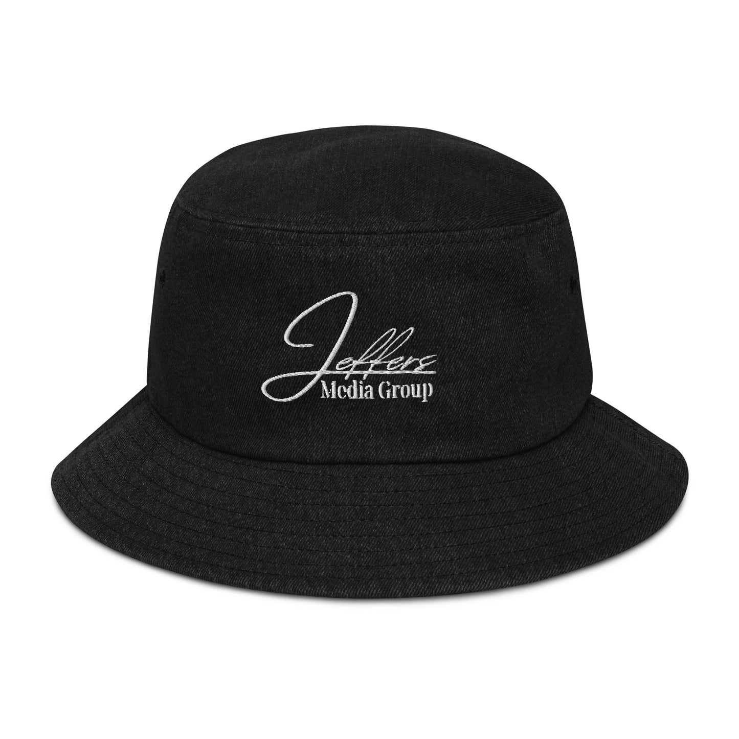 Jeffers Media Group White (Denim Bucket Hat)