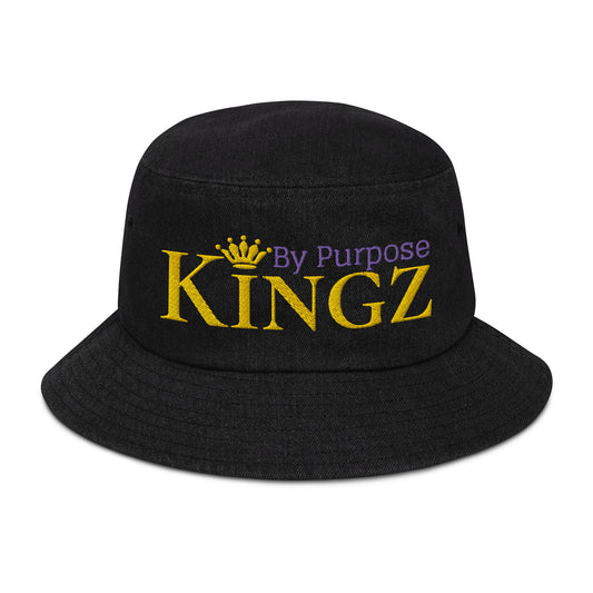 Kingz By Purpose Royal Combo (dorado/púrpura/dorado) Sombrero de cubo de mezclilla