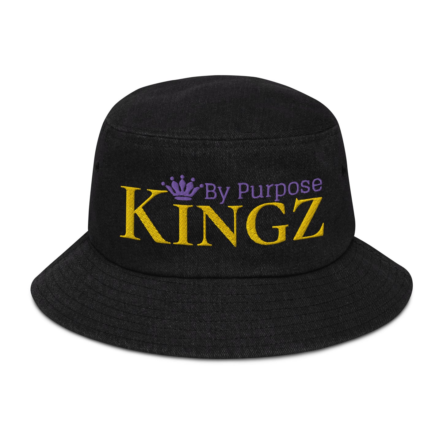 Kingz By Purpose Royal Combo (Gold/Purple/Purple) Denim Bucket Hat