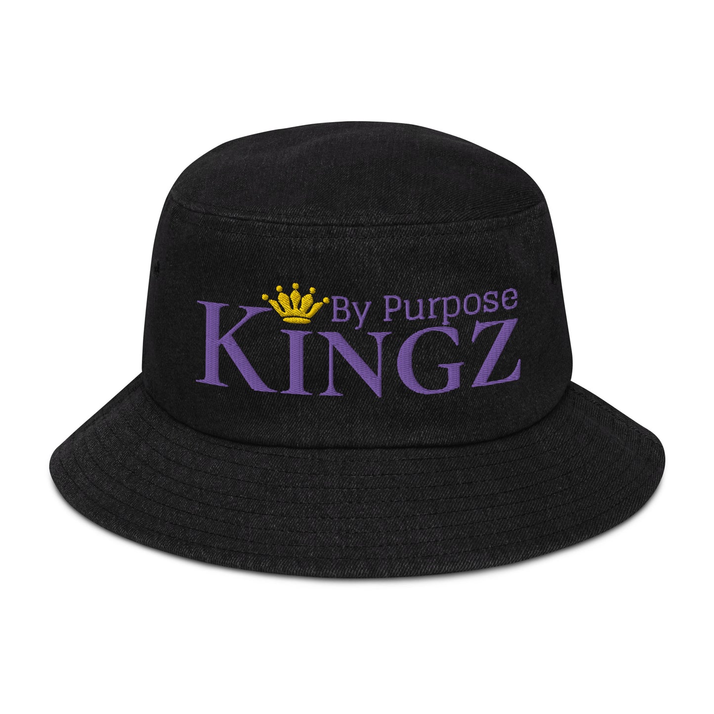 Kingz By Purpose Royal Combo (Purple/Purple/Gold) Denim Bucket Hat