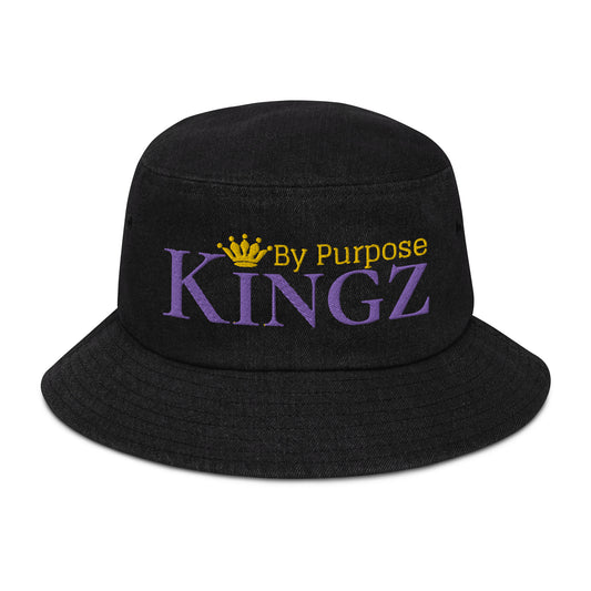 Kingz By Purpose Royal Combo (púrpura/dorado/dorado) Sombrero de cubo de mezclilla