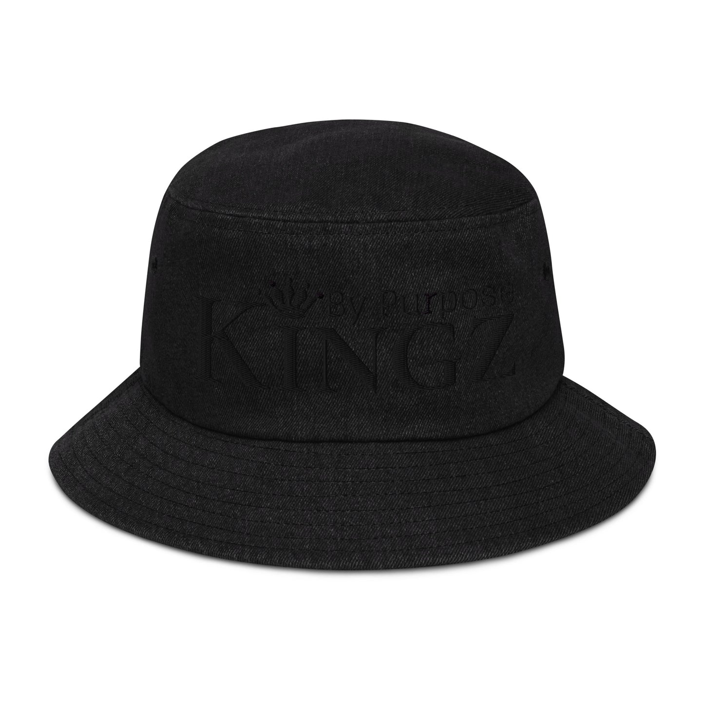 Kingz By Purpose Black Denim Bucket Hat