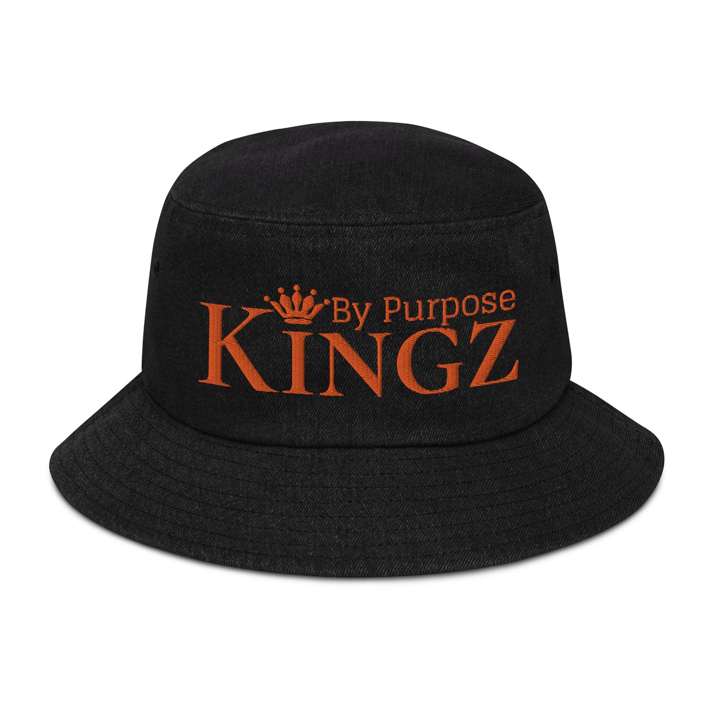 Orangefarbener Denim-Anglerhut von Kingz By Purpose