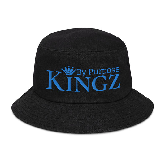 Kingz By Purpose – Anglerhut aus Denim in Aquamarin/Blaugrün