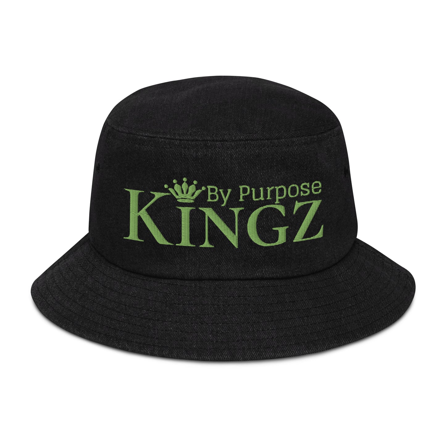 Kingz By Purpose Kiwi Green Denim Bucket Hat