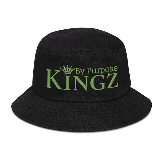 Gorro de pescador de mezclilla verde kiwi de Kingz By Purpose
