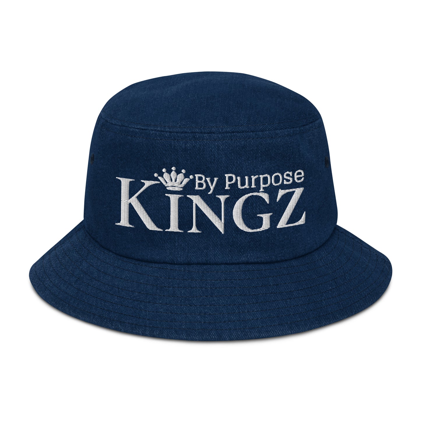 Kingz By Purpose White Denim Bucket Hat