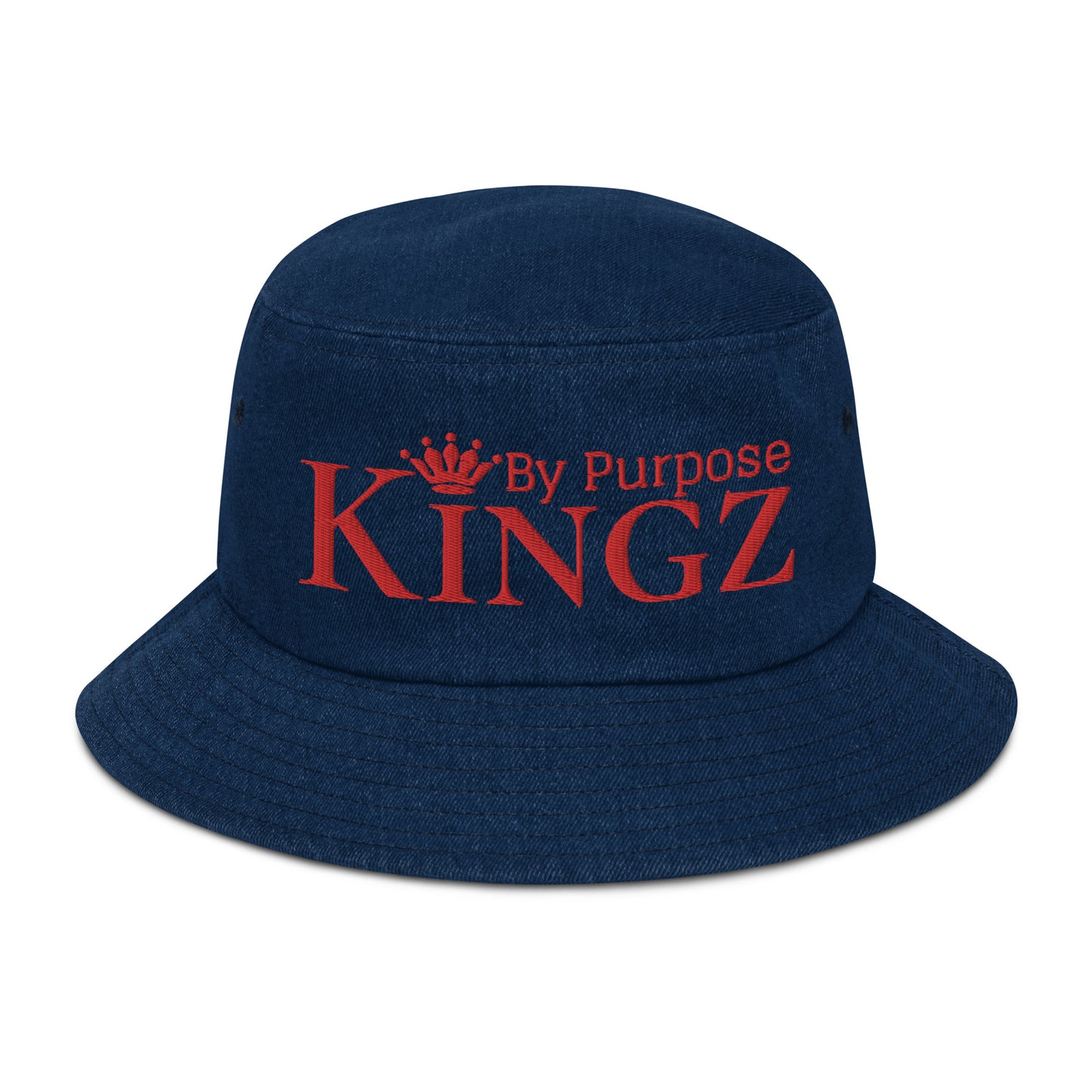 Kingz By Purpose Wolfpack/Red Denim Bucket Hat