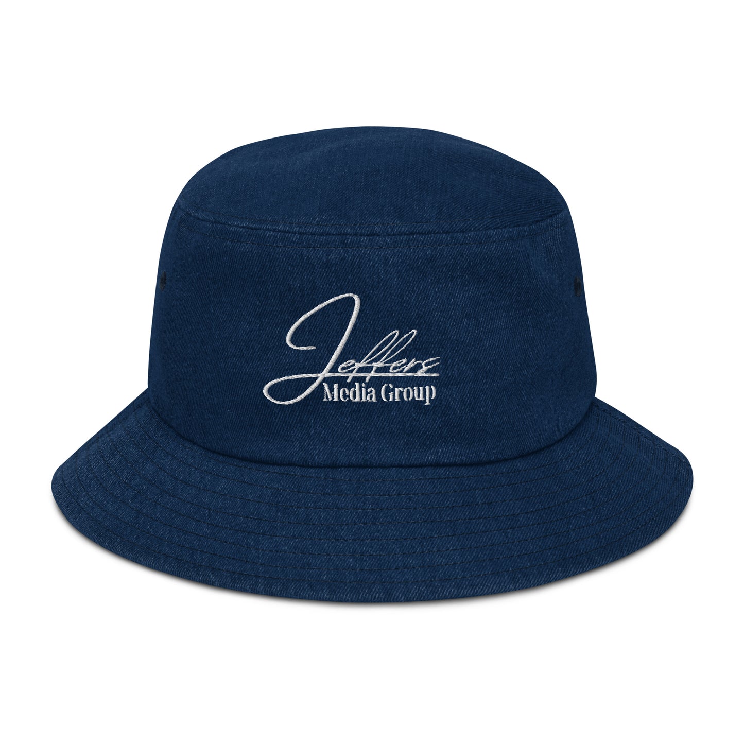 Jeffers Media Group White (Denim Bucket Hat)