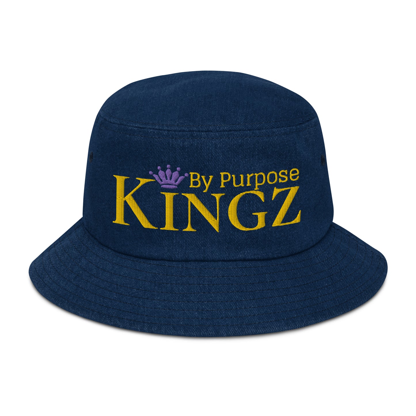 Kingz By Purpose Royal Combo (Gold/Gold/Purple) Denim Bucket Hat