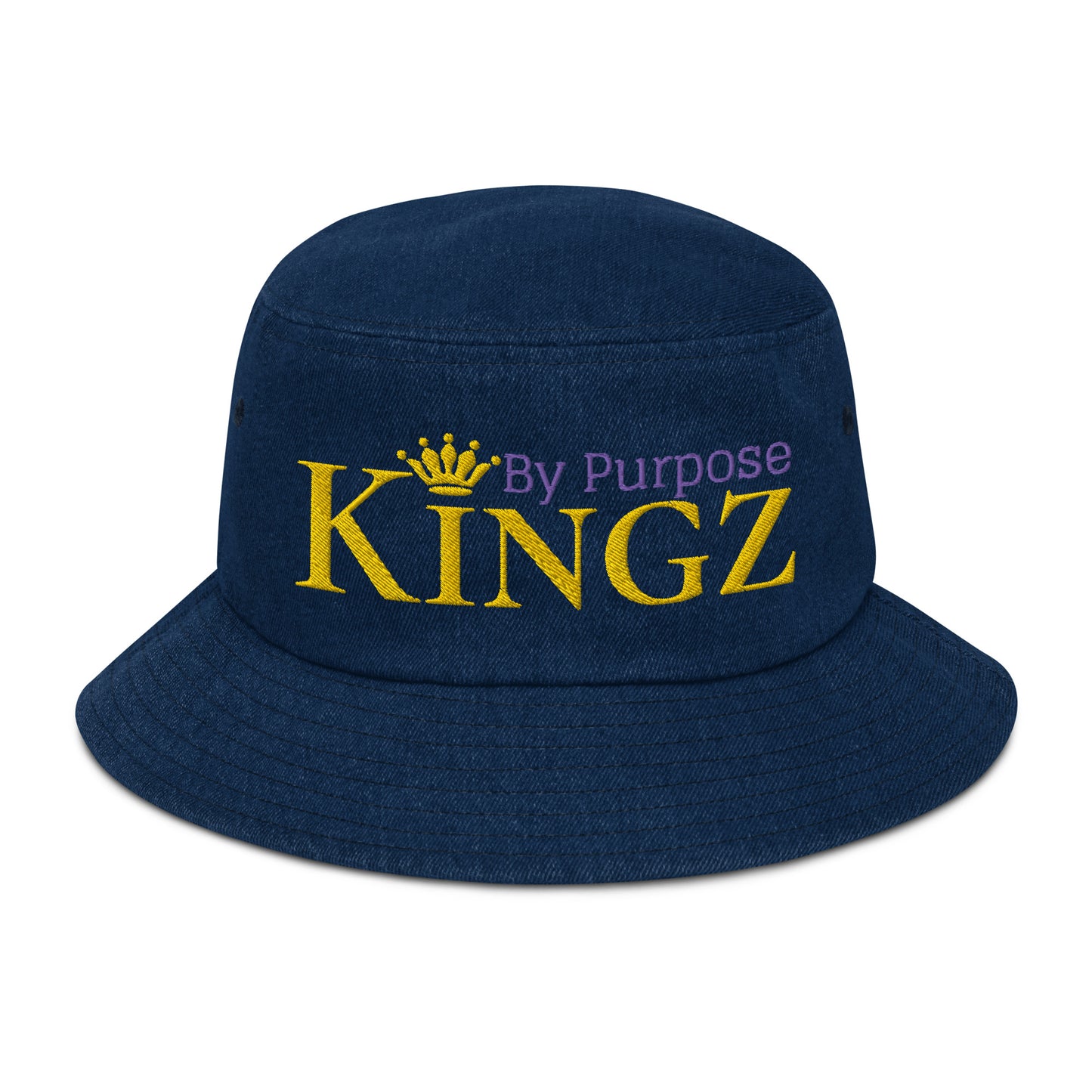 Kingz By Purpose Royal Combo (Gold/Purple/Gold) Denim Bucket Hat