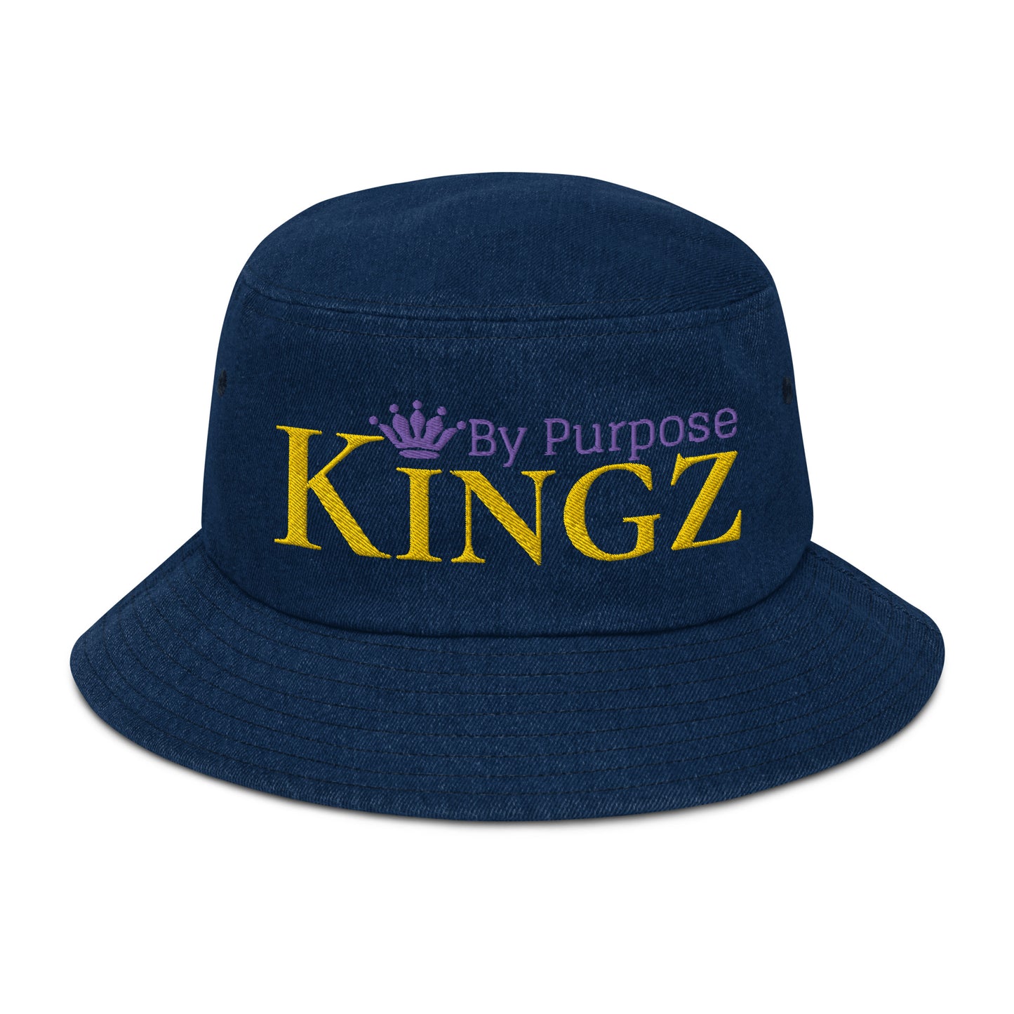 Kingz By Purpose Royal Combo (Gold/Purple/Purple) Denim Bucket Hat