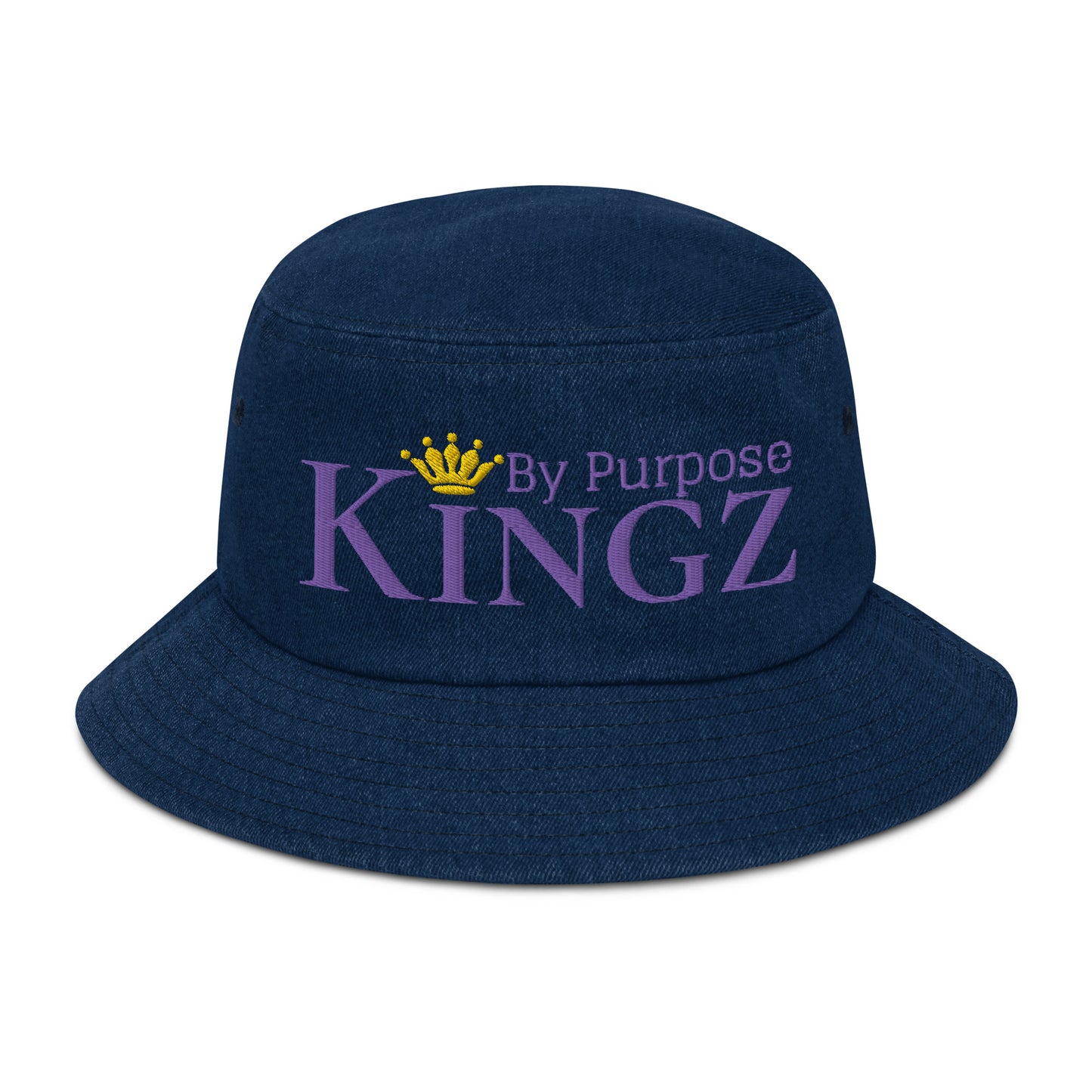 Kingz By Purpose Royal Combo (Purple/Purple/Gold) Denim Bucket Hat