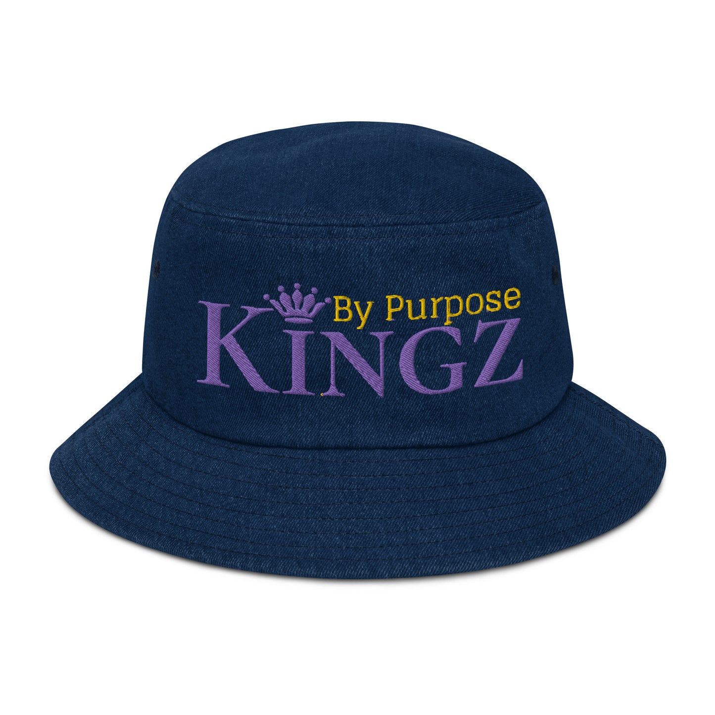 Kingz By Purpose Royal Combo (Purple/Gold/Purple) Denim Bucket Hat