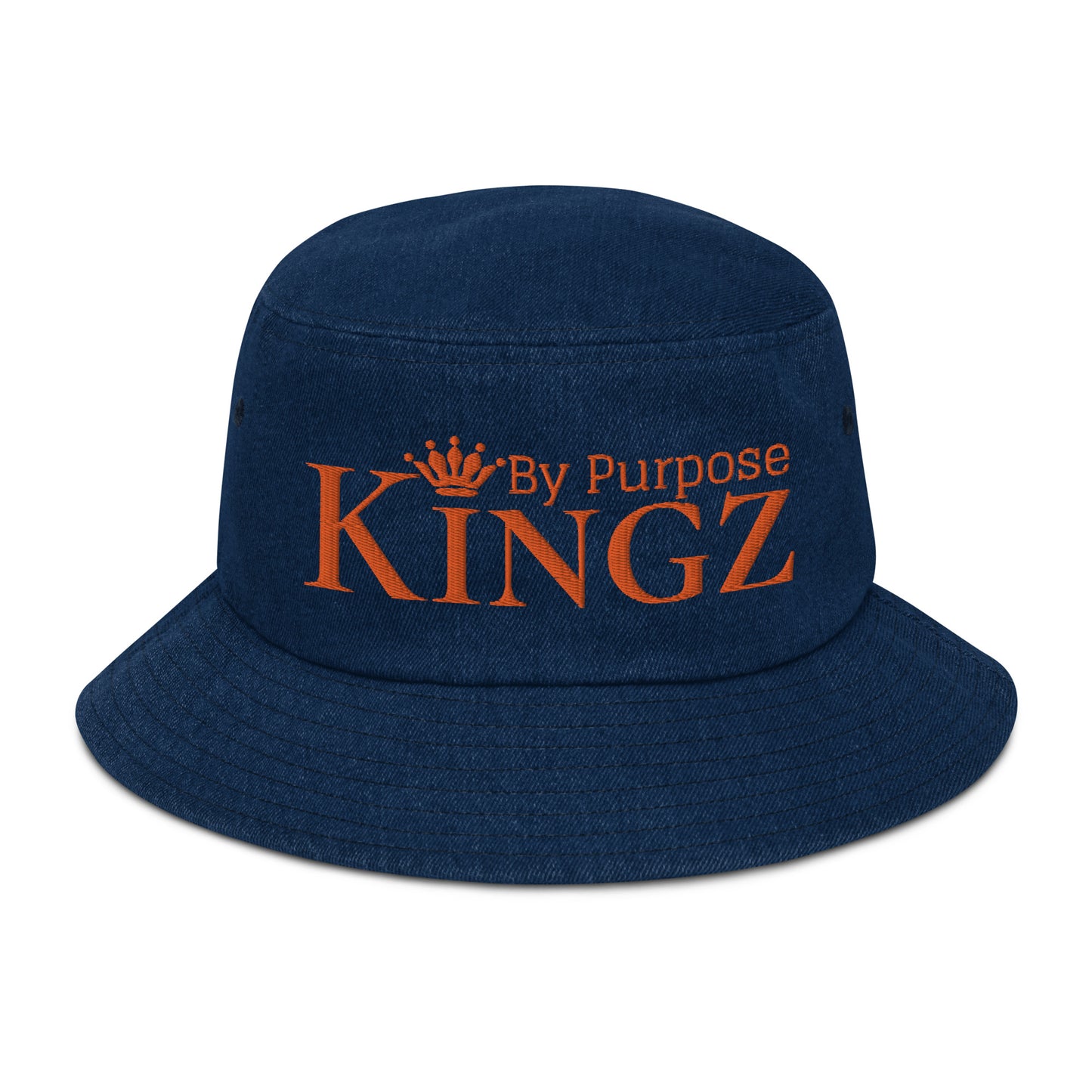 Orangefarbener Denim-Anglerhut von Kingz By Purpose