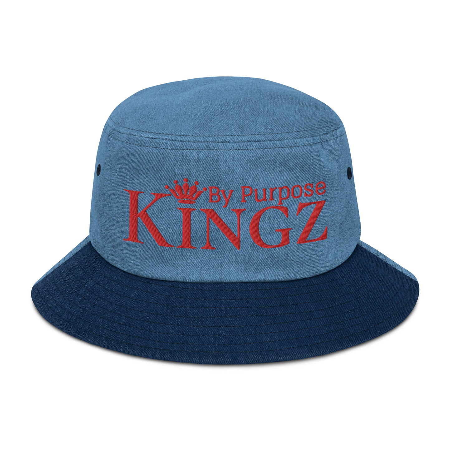 Kingz By Purpose Wolfpack/Red Denim Bucket Hat