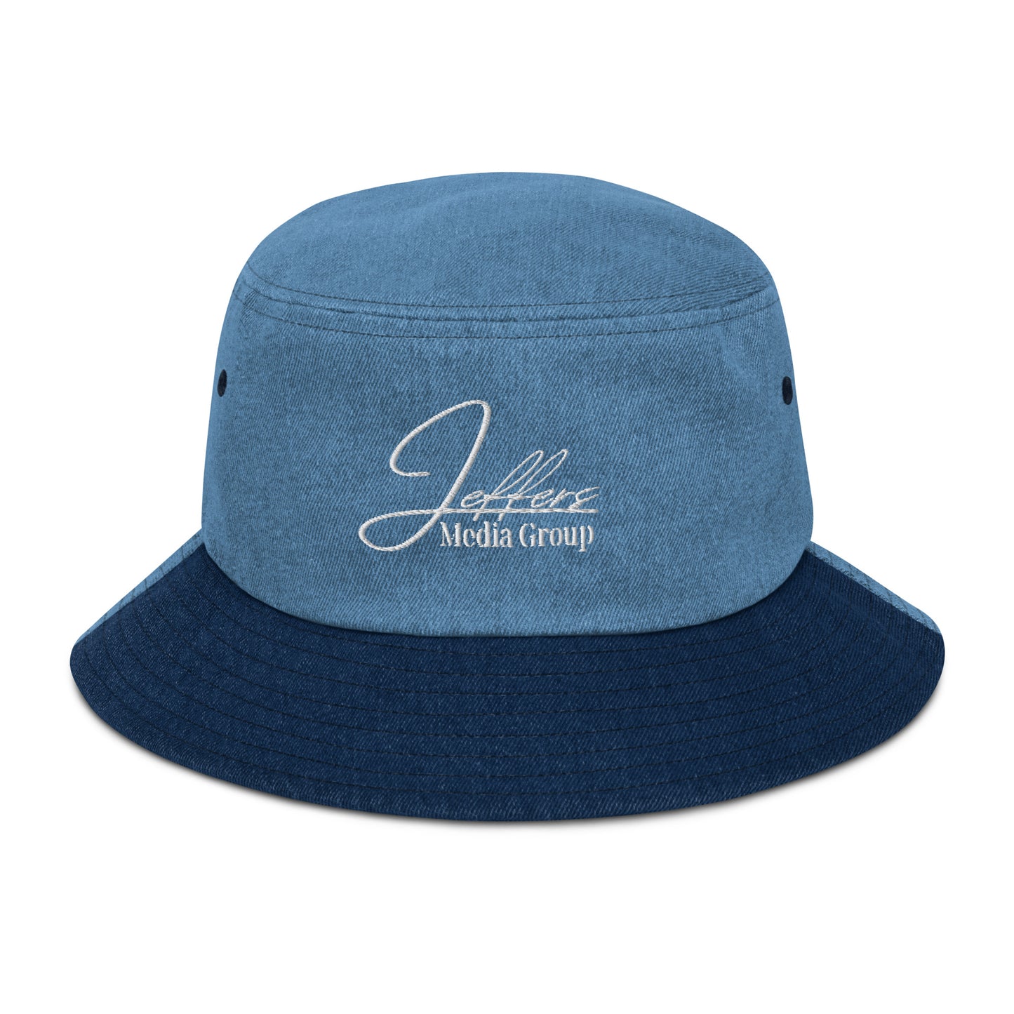 Jeffers Media Group White (Denim Bucket Hat)